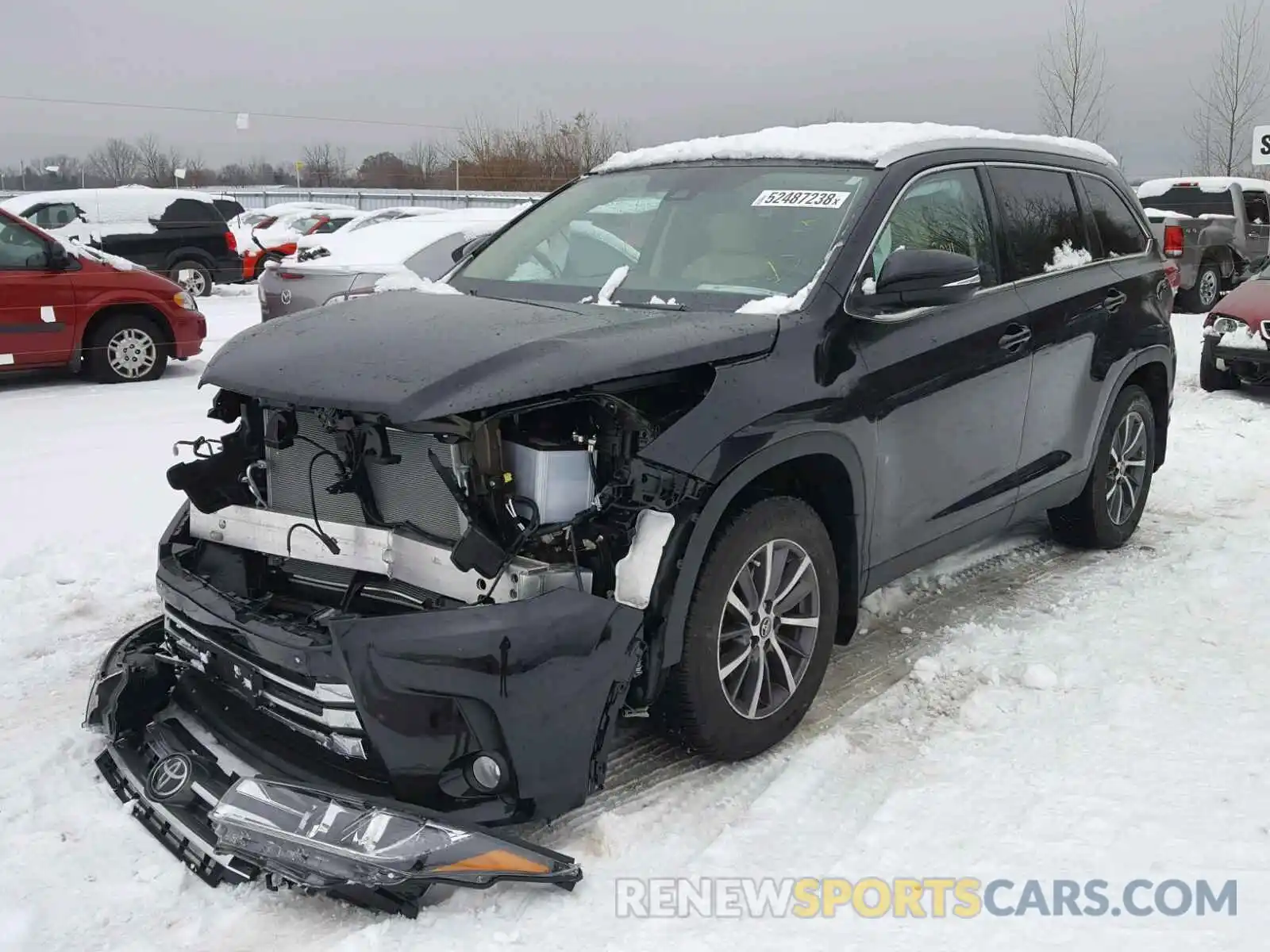 2 Фотография поврежденного автомобиля 5TDJZRFH2KS562686 TOYOTA HIGHLANDER 2019