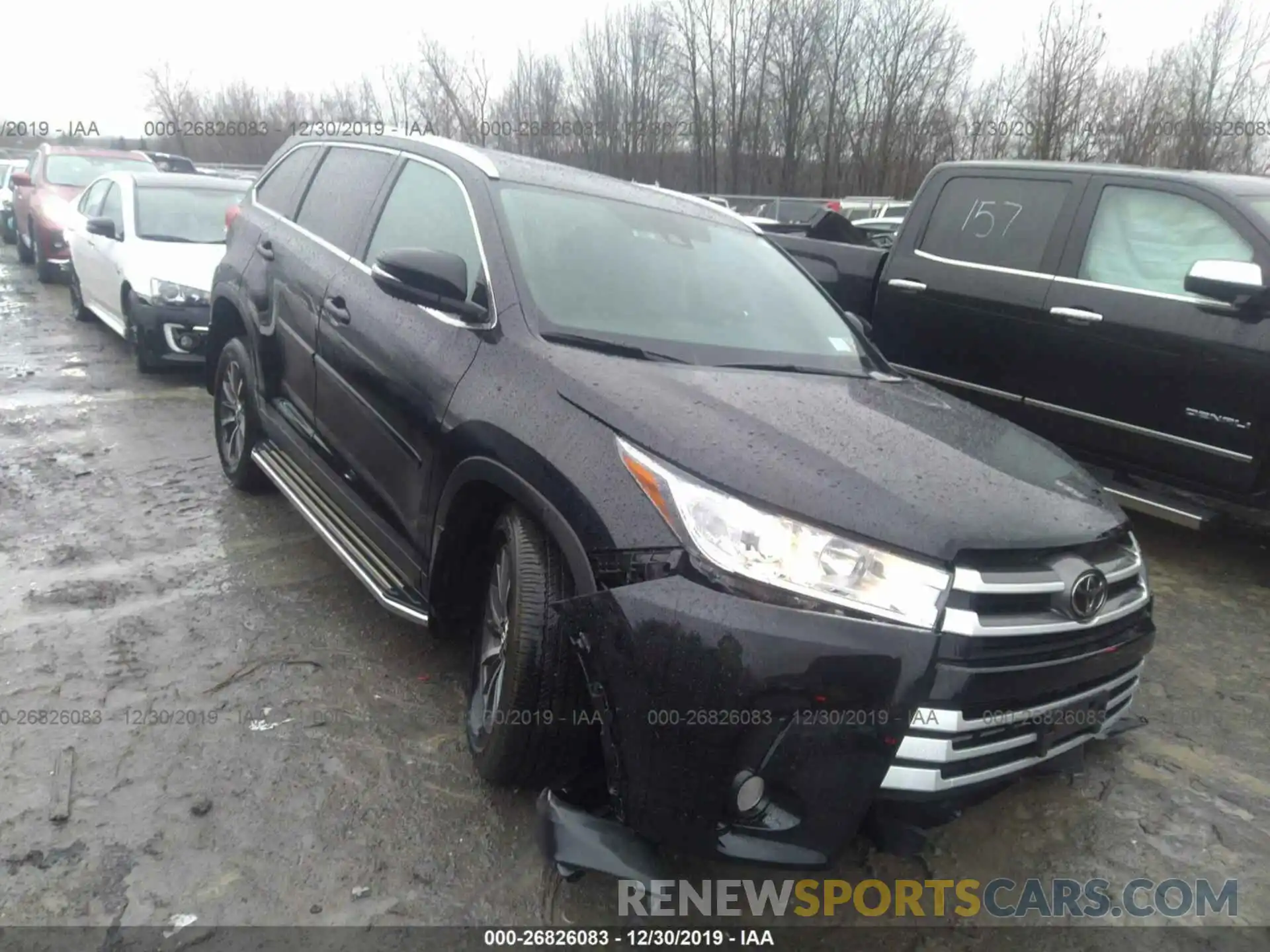 1 Photograph of a damaged car 5TDJZRFH2KS565734 TOYOTA HIGHLANDER 2019