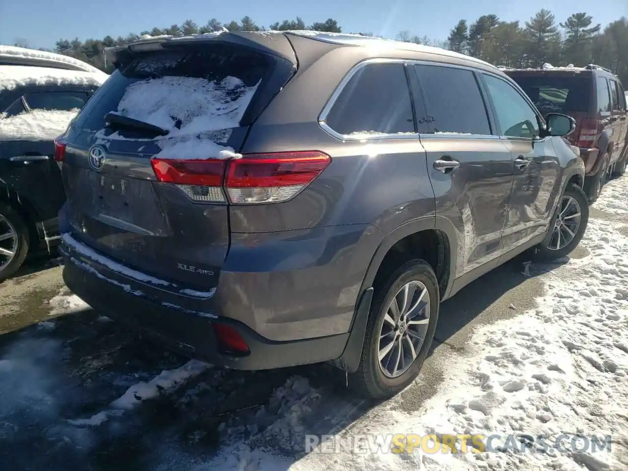 4 Фотография поврежденного автомобиля 5TDJZRFH2KS571677 TOYOTA HIGHLANDER 2019