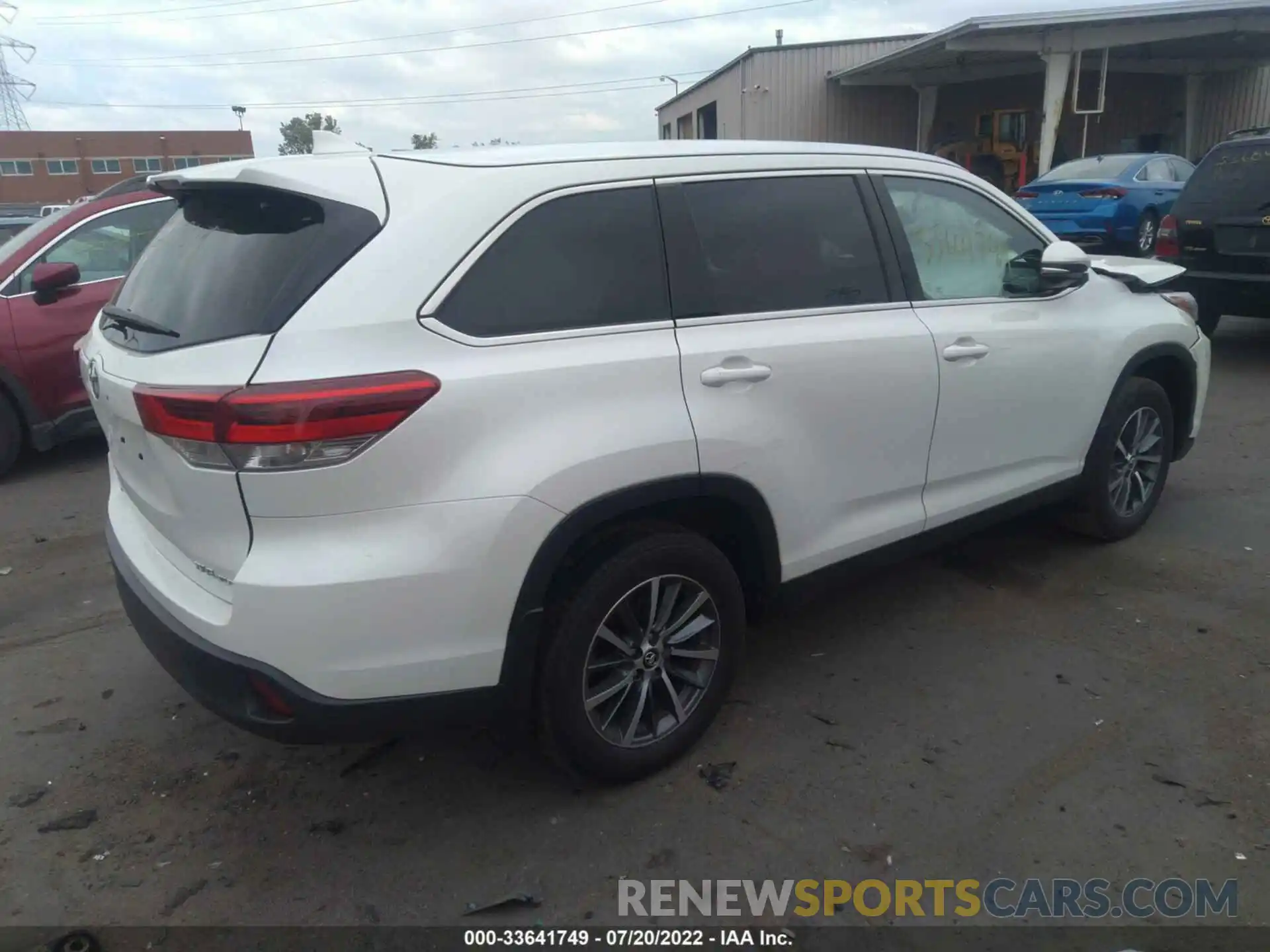 4 Фотография поврежденного автомобиля 5TDJZRFH2KS572652 TOYOTA HIGHLANDER 2019