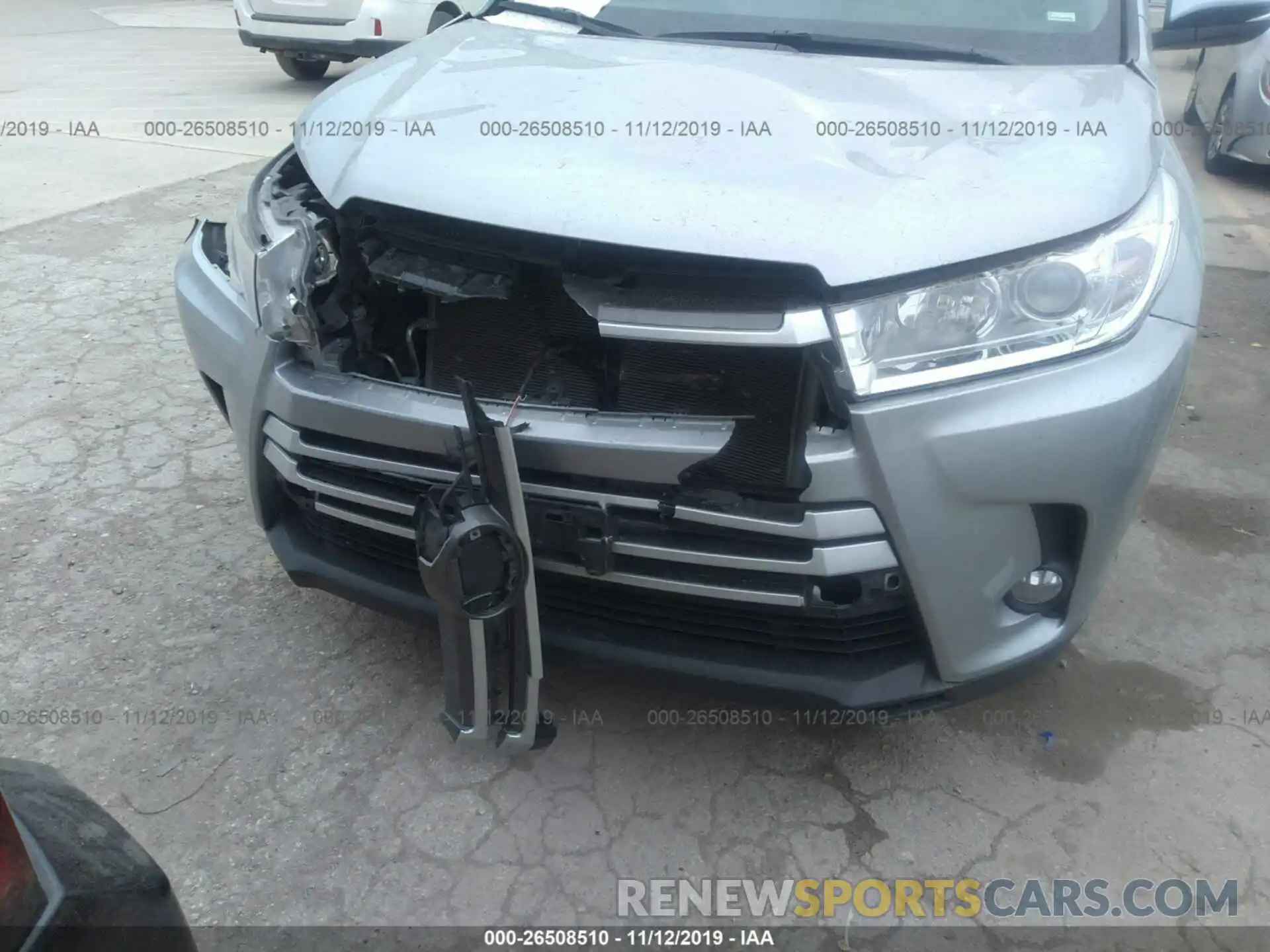 6 Photograph of a damaged car 5TDJZRFH2KS577012 TOYOTA HIGHLANDER 2019