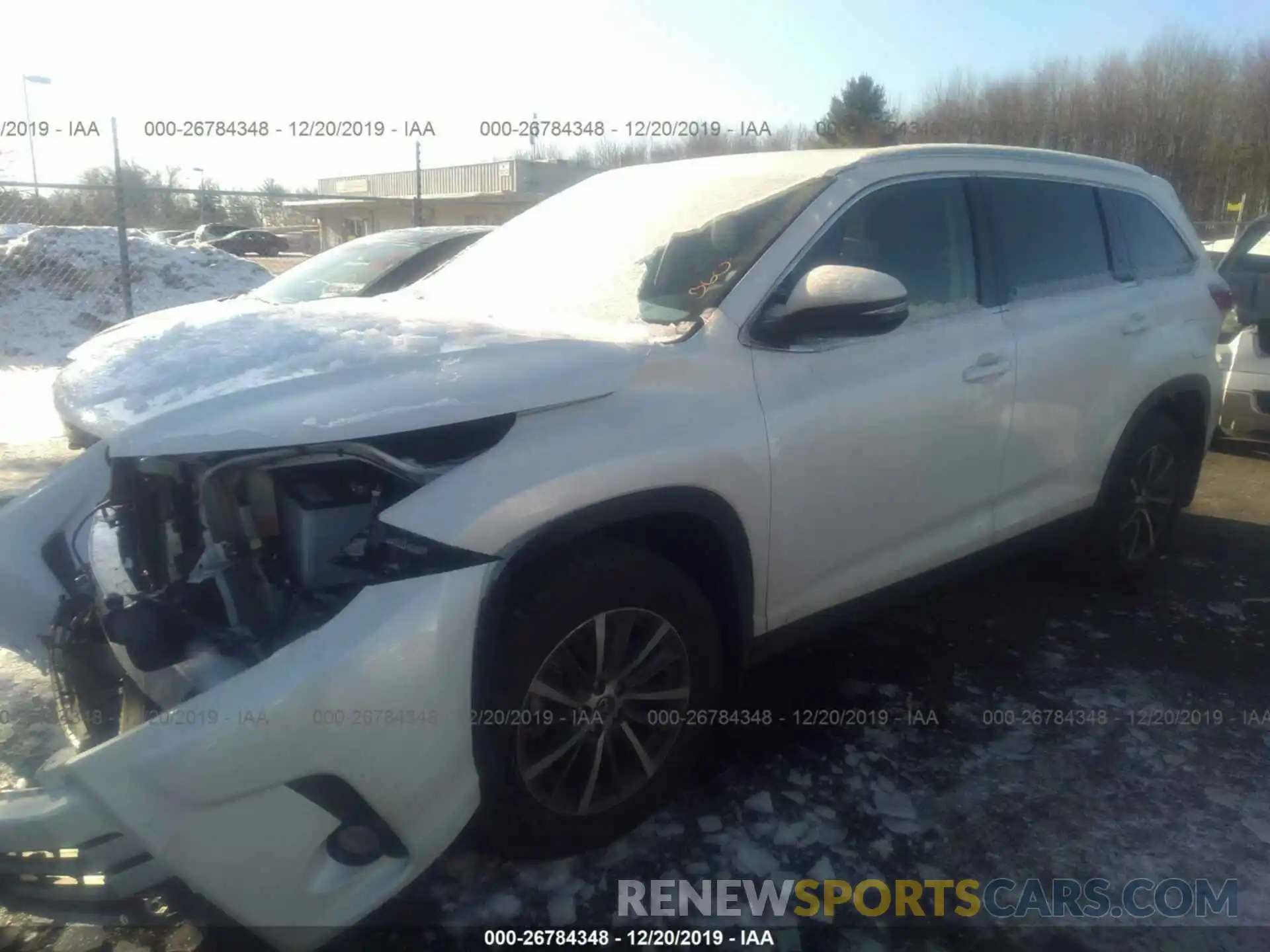 2 Photograph of a damaged car 5TDJZRFH2KS593131 TOYOTA HIGHLANDER 2019