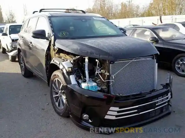 1 Photograph of a damaged car 5TDJZRFH2KS596899 TOYOTA HIGHLANDER 2019