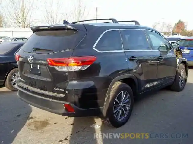 4 Фотография поврежденного автомобиля 5TDJZRFH2KS596899 TOYOTA HIGHLANDER 2019