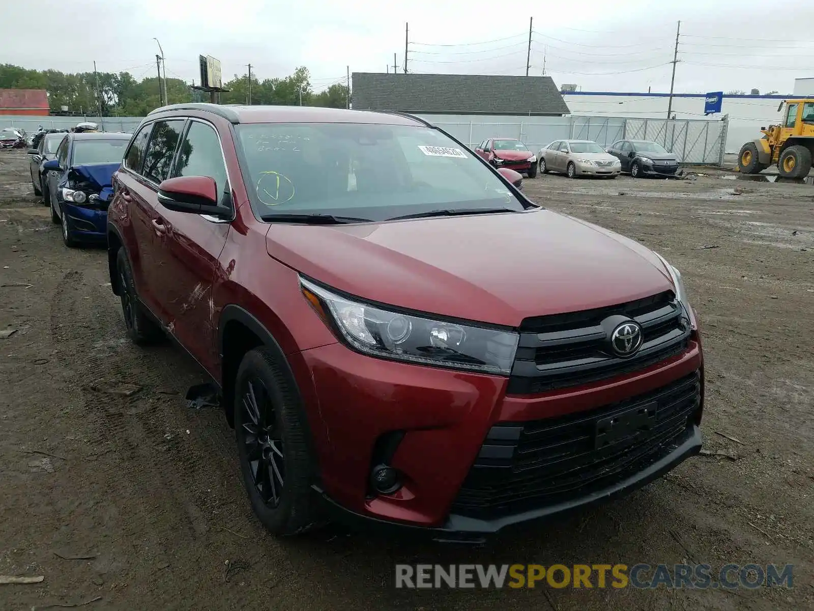 1 Photograph of a damaged car 5TDJZRFH2KS600501 TOYOTA HIGHLANDER 2019