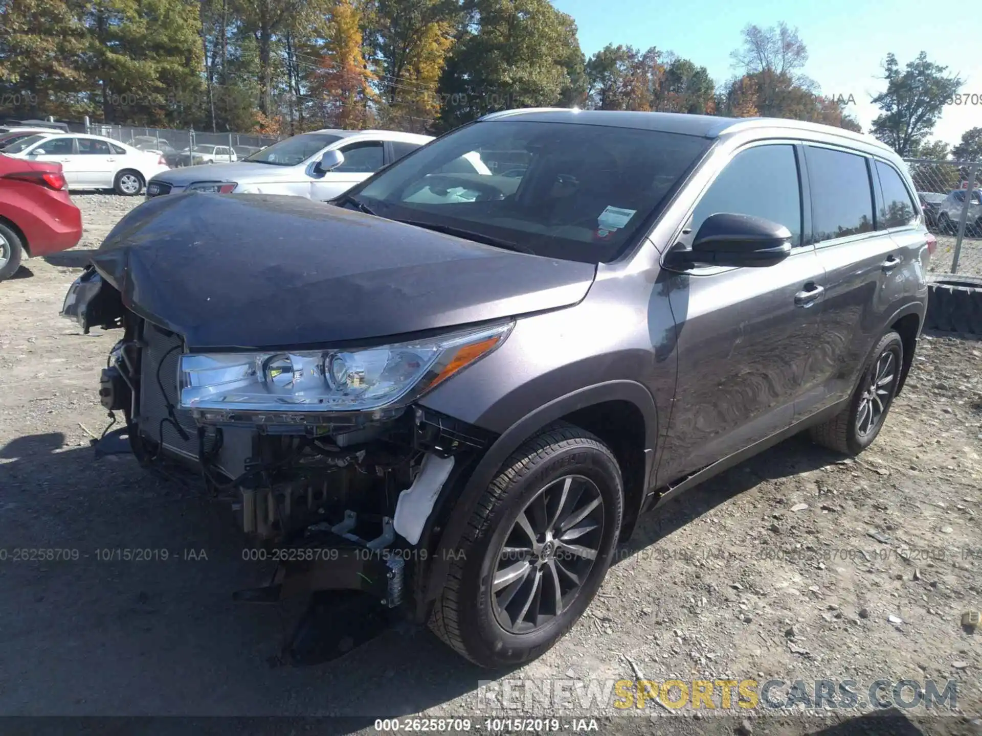 2 Photograph of a damaged car 5TDJZRFH2KS601471 TOYOTA HIGHLANDER 2019