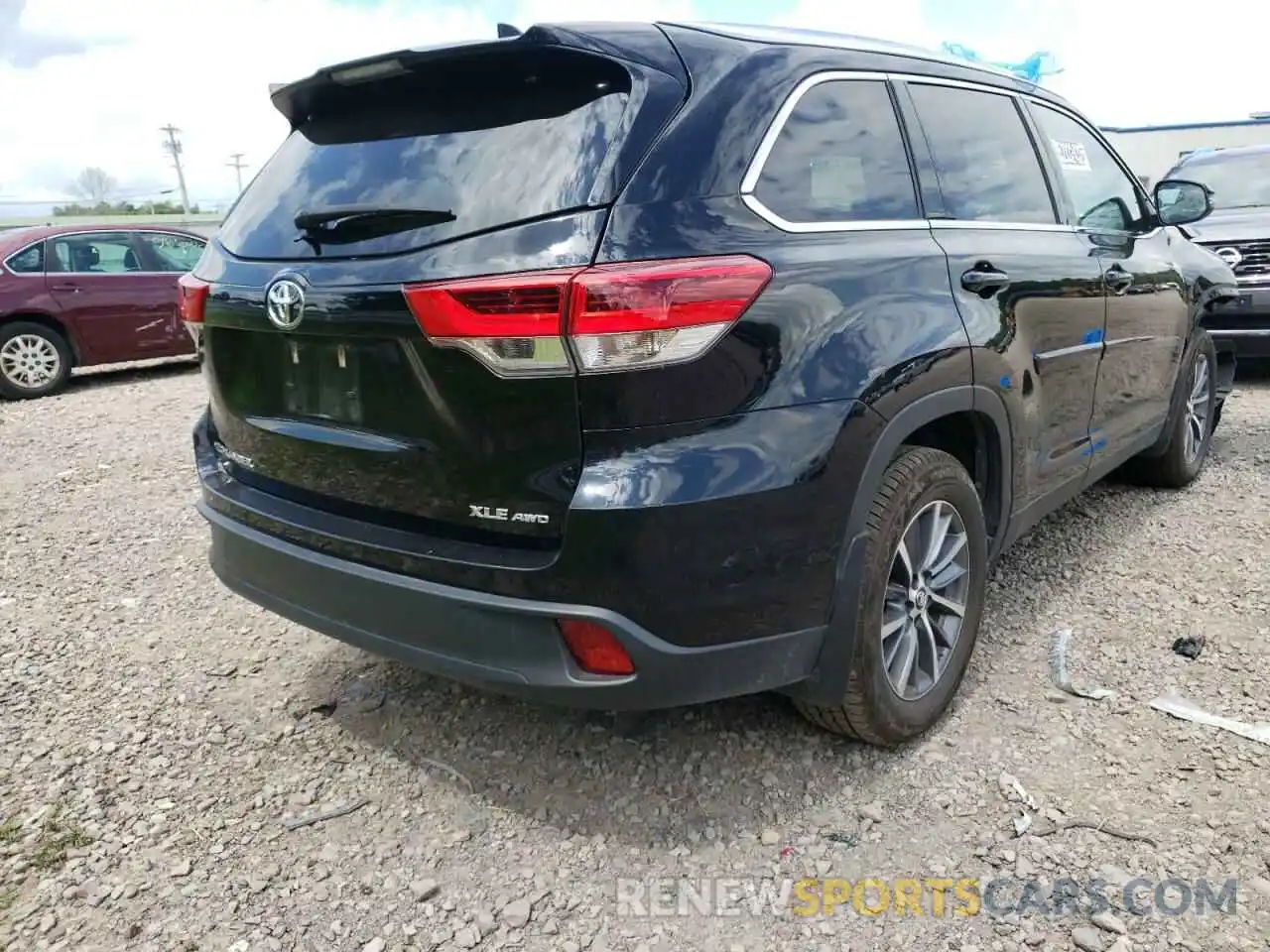 4 Фотография поврежденного автомобиля 5TDJZRFH2KS613460 TOYOTA HIGHLANDER 2019