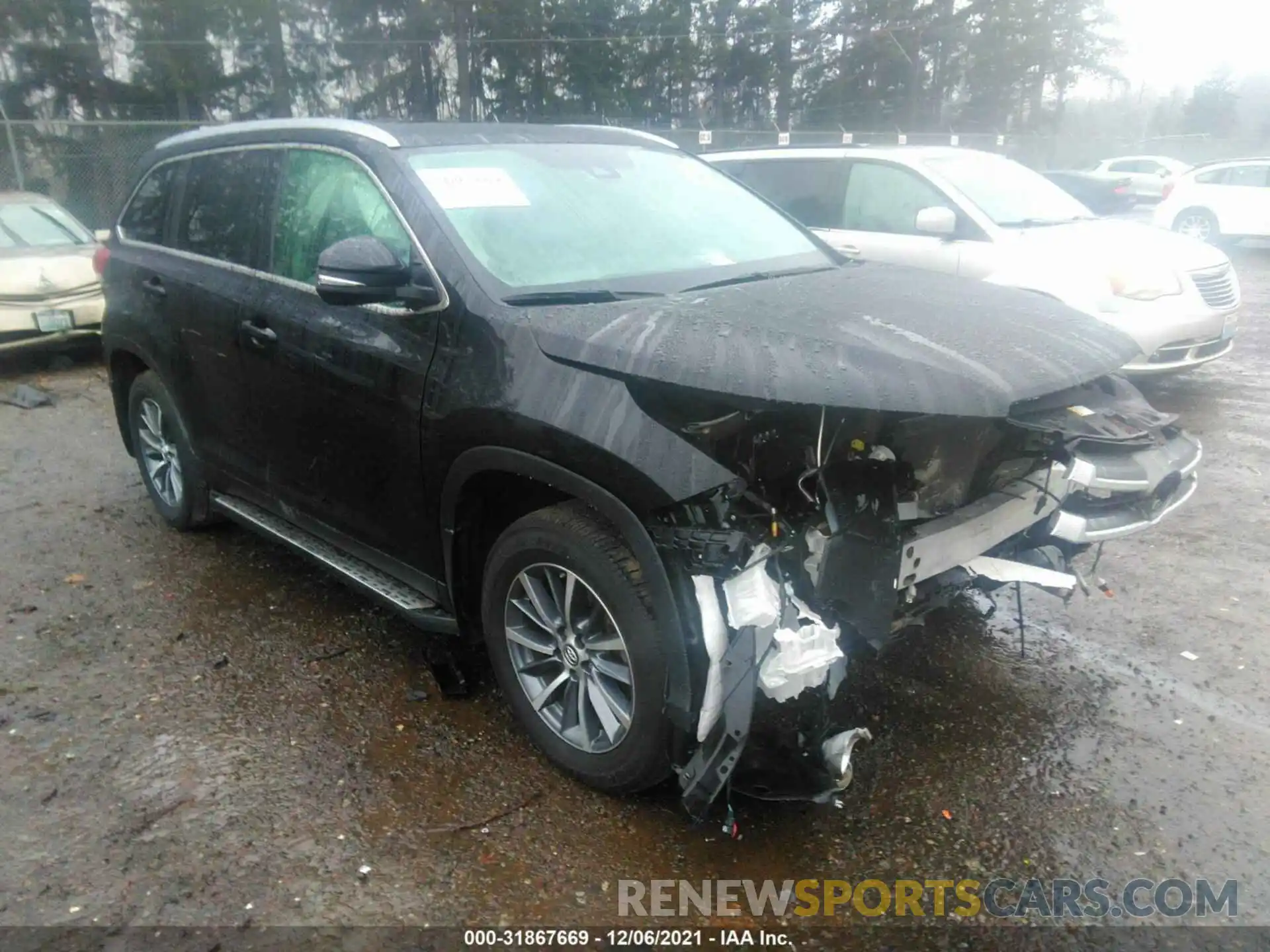 1 Photograph of a damaged car 5TDJZRFH2KS620215 TOYOTA HIGHLANDER 2019