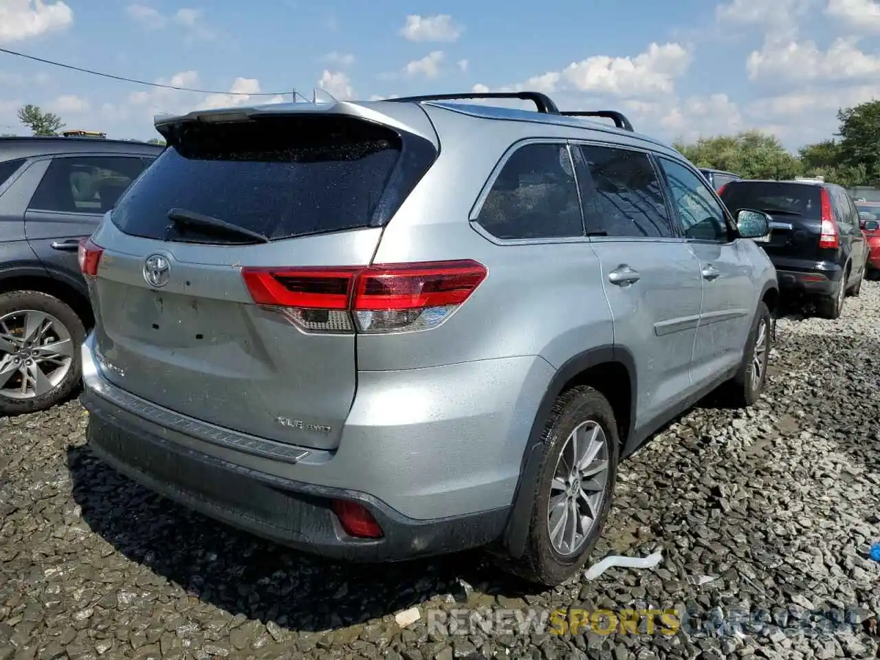 4 Фотография поврежденного автомобиля 5TDJZRFH2KS629142 TOYOTA HIGHLANDER 2019