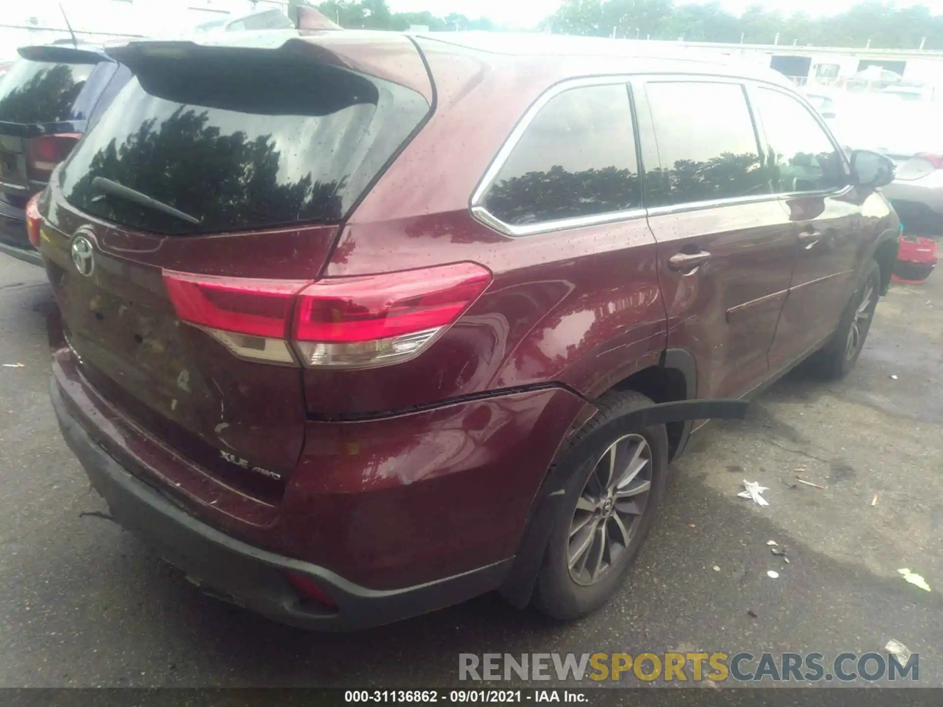 4 Фотография поврежденного автомобиля 5TDJZRFH2KS711839 TOYOTA HIGHLANDER 2019