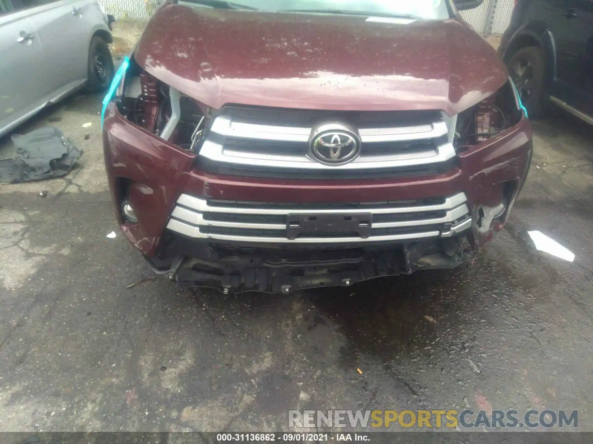 6 Photograph of a damaged car 5TDJZRFH2KS711839 TOYOTA HIGHLANDER 2019