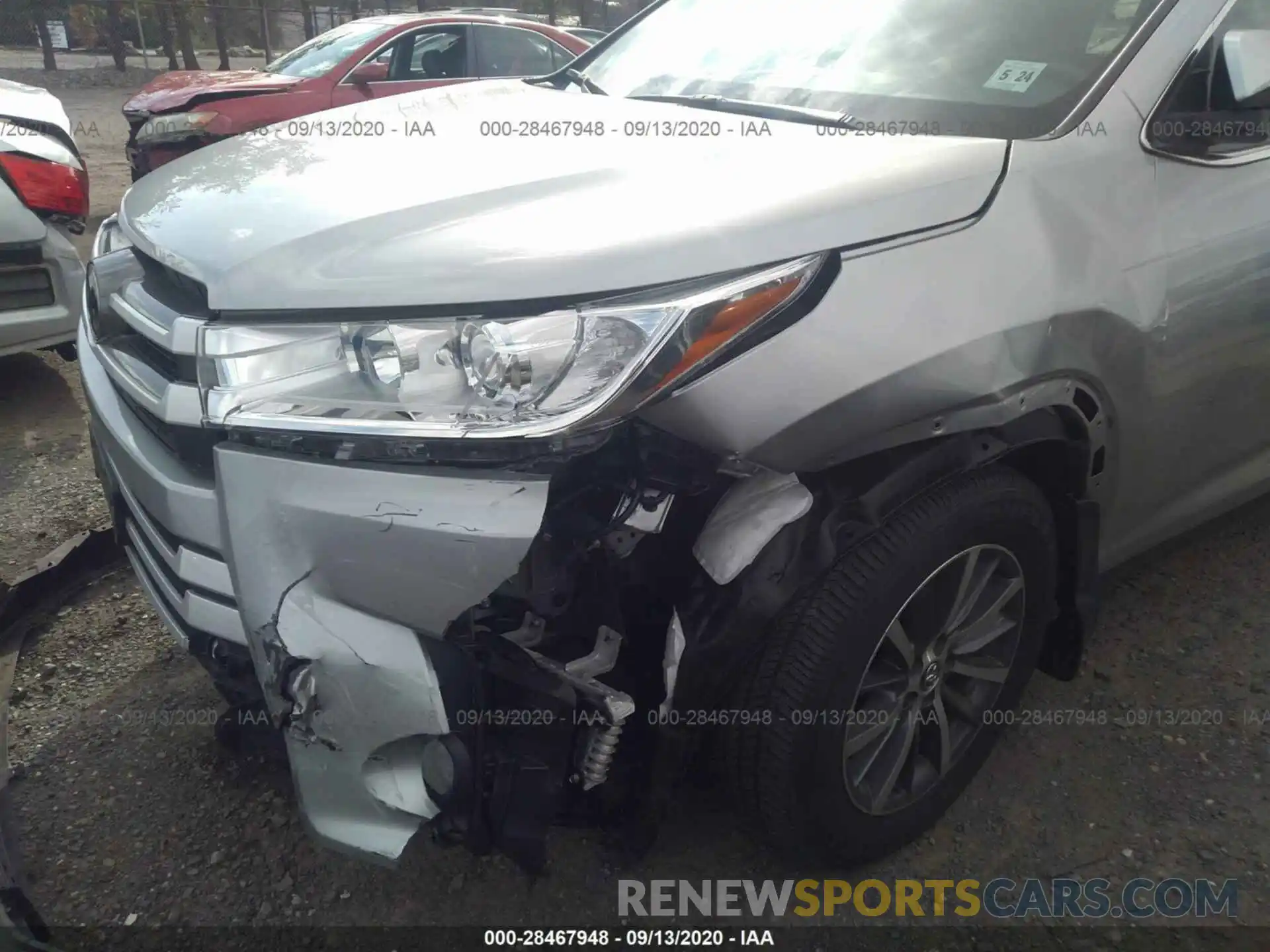 6 Фотография поврежденного автомобиля 5TDJZRFH3KS586978 TOYOTA HIGHLANDER 2019