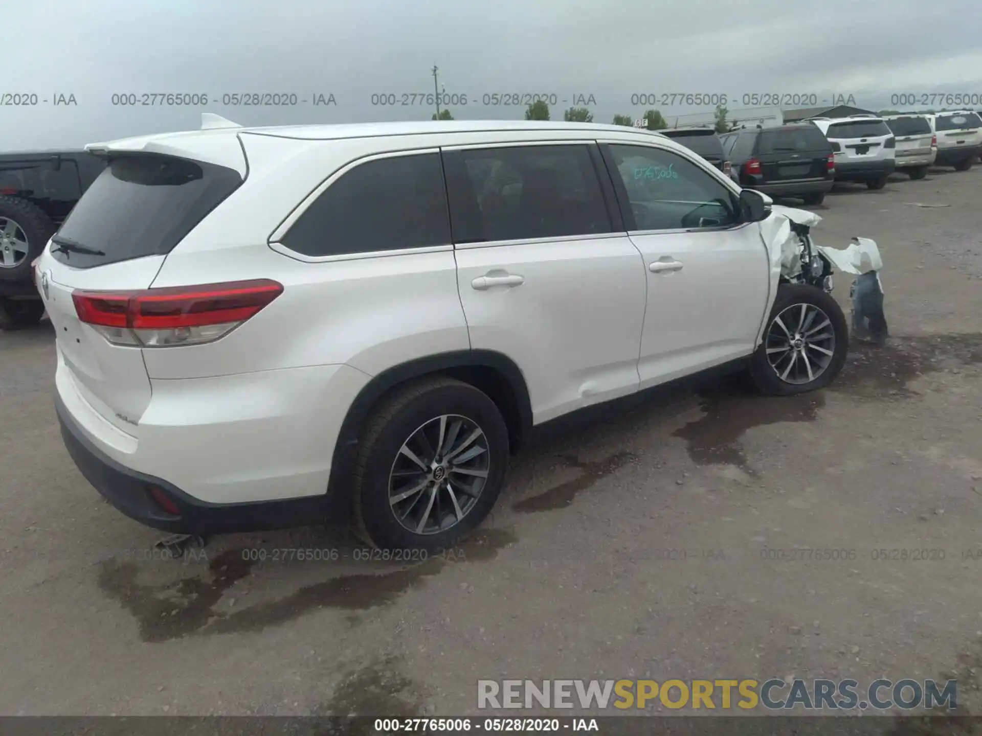 4 Фотография поврежденного автомобиля 5TDJZRFH3KS603195 TOYOTA HIGHLANDER 2019