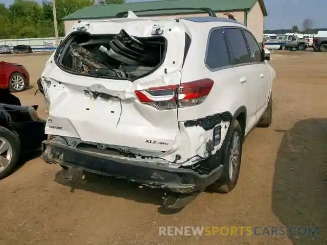4 Photograph of a damaged car 5TDJZRFH3KS606131 TOYOTA HIGHLANDER 2019