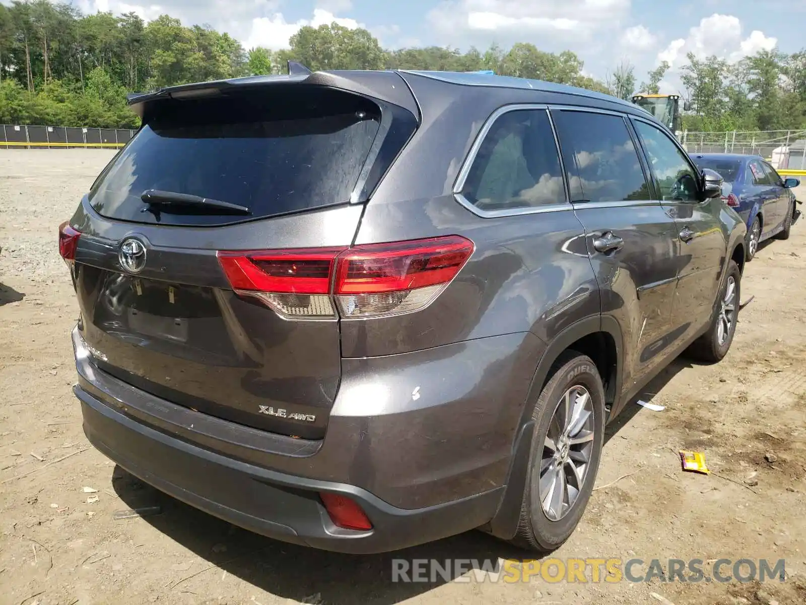 4 Фотография поврежденного автомобиля 5TDJZRFH3KS609000 TOYOTA HIGHLANDER 2019