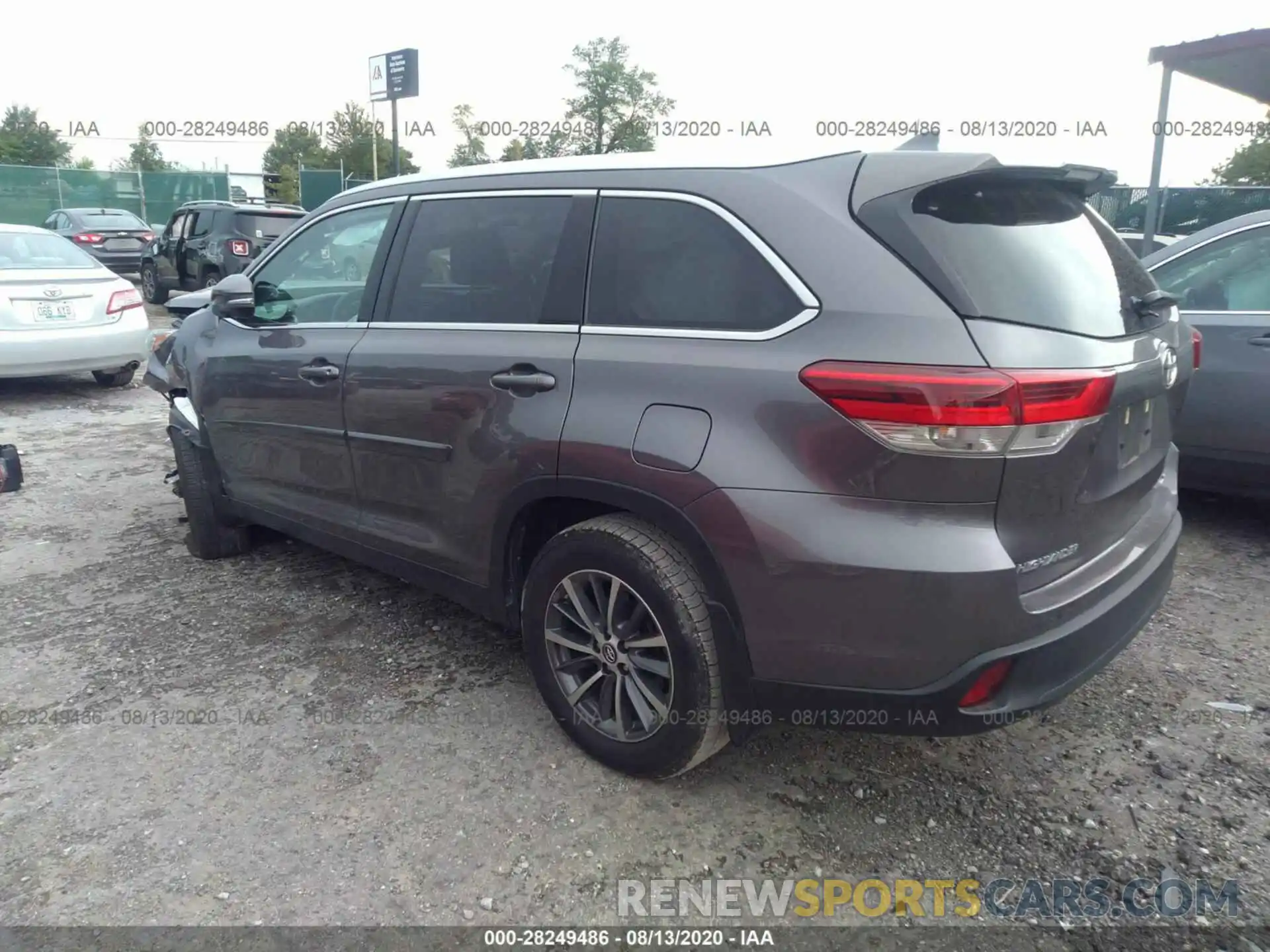 3 Photograph of a damaged car 5TDJZRFH3KS611250 TOYOTA HIGHLANDER 2019