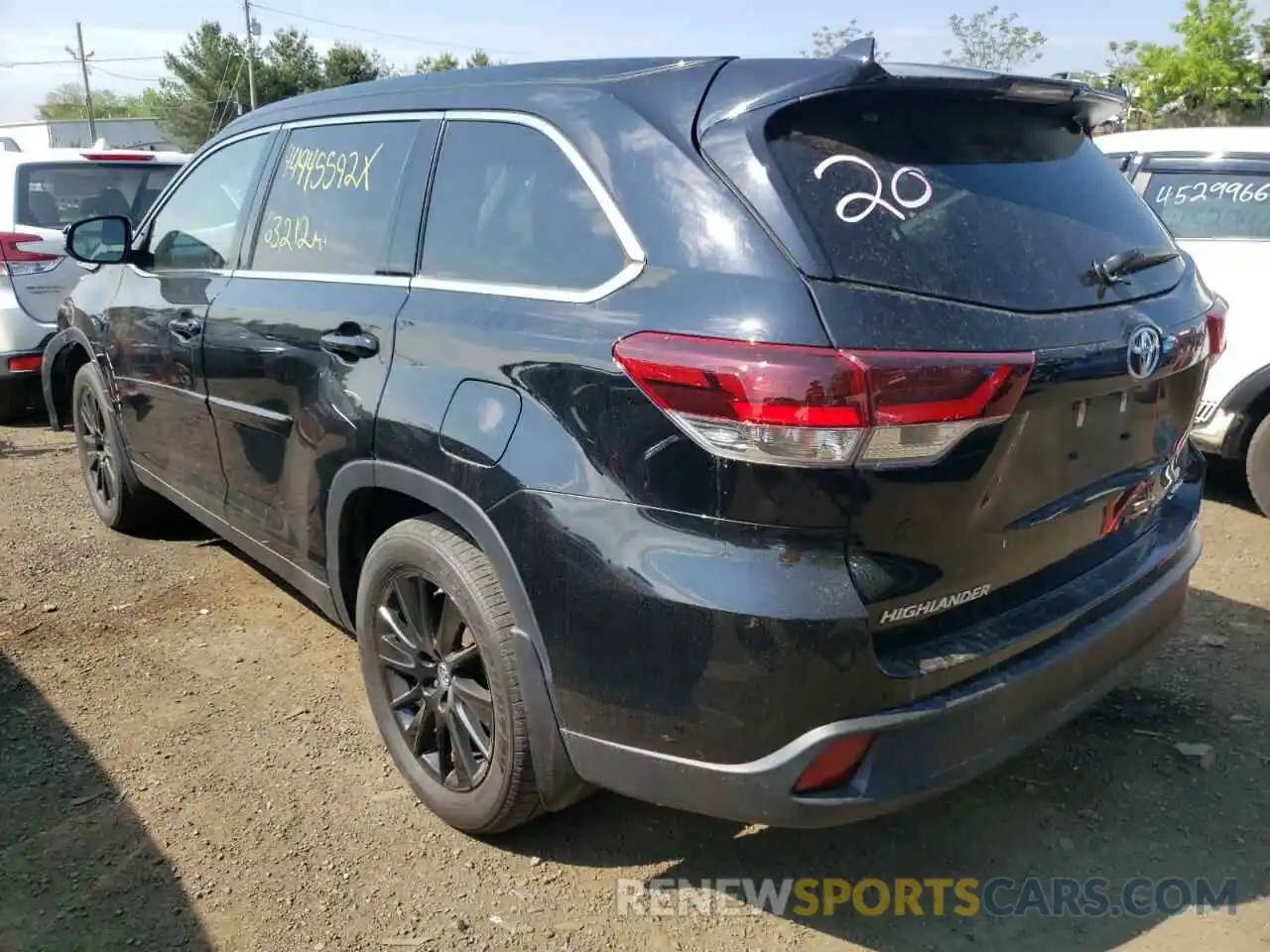 3 Фотография поврежденного автомобиля 5TDJZRFH3KS611779 TOYOTA HIGHLANDER 2019