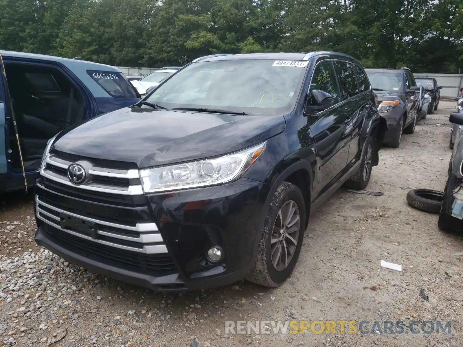 2 Фотография поврежденного автомобиля 5TDJZRFH3KS614729 TOYOTA HIGHLANDER 2019