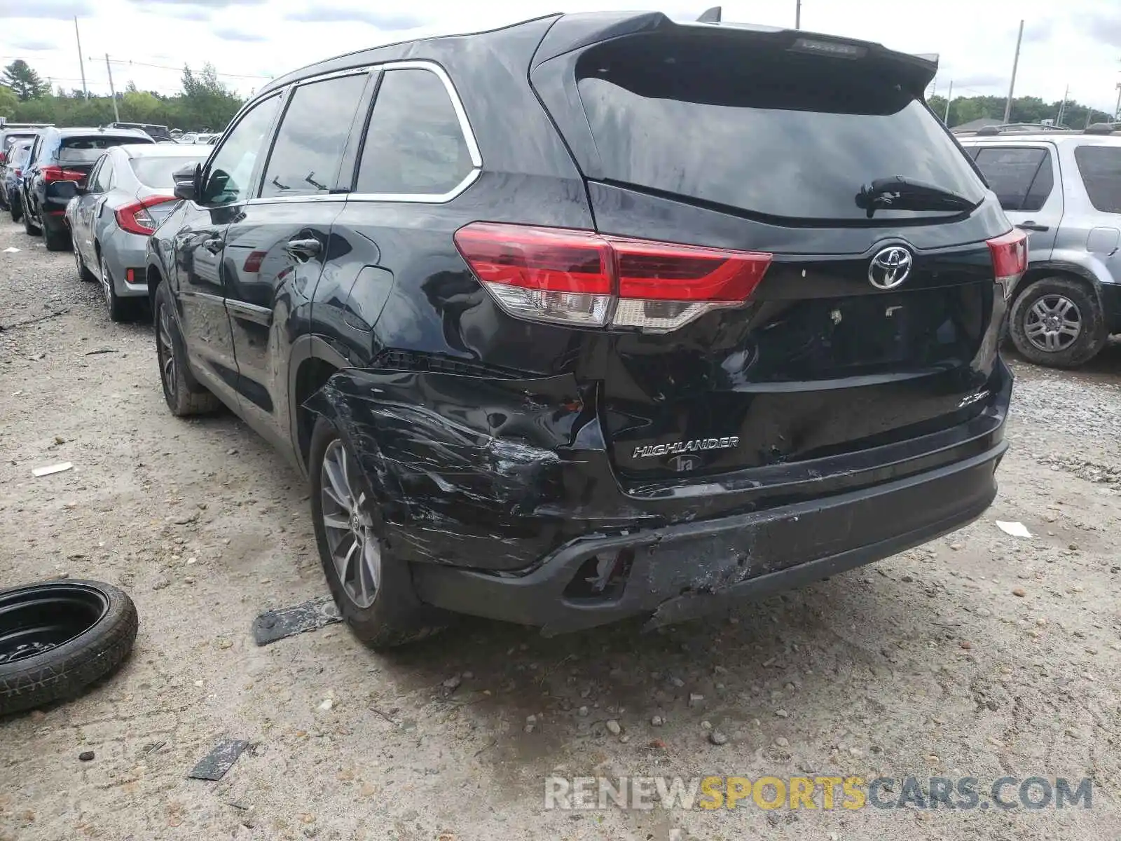 9 Фотография поврежденного автомобиля 5TDJZRFH3KS614729 TOYOTA HIGHLANDER 2019