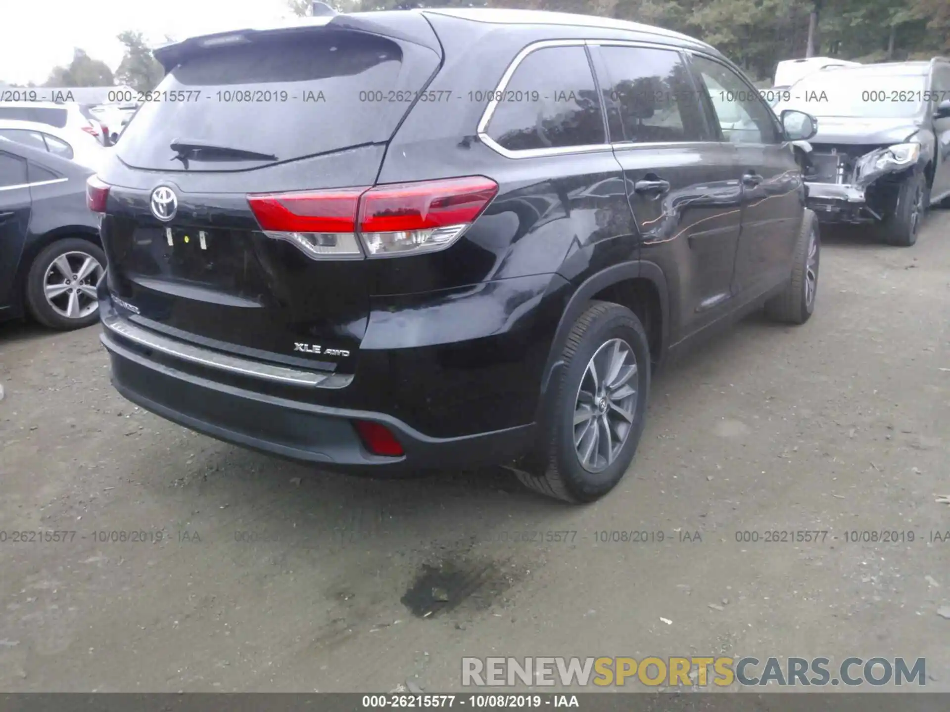 4 Фотография поврежденного автомобиля 5TDJZRFH3KS992954 TOYOTA HIGHLANDER 2019