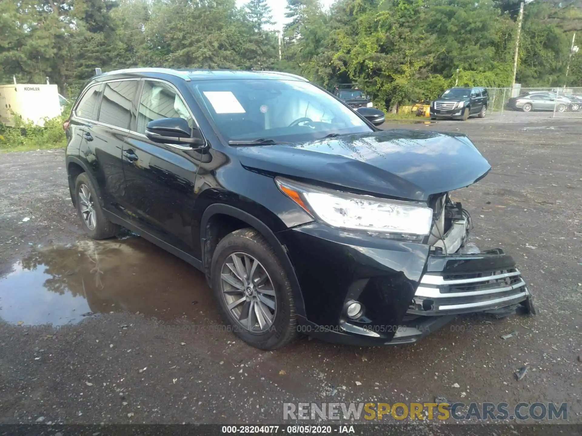 1 Photograph of a damaged car 5TDJZRFH4KS570322 TOYOTA HIGHLANDER 2019