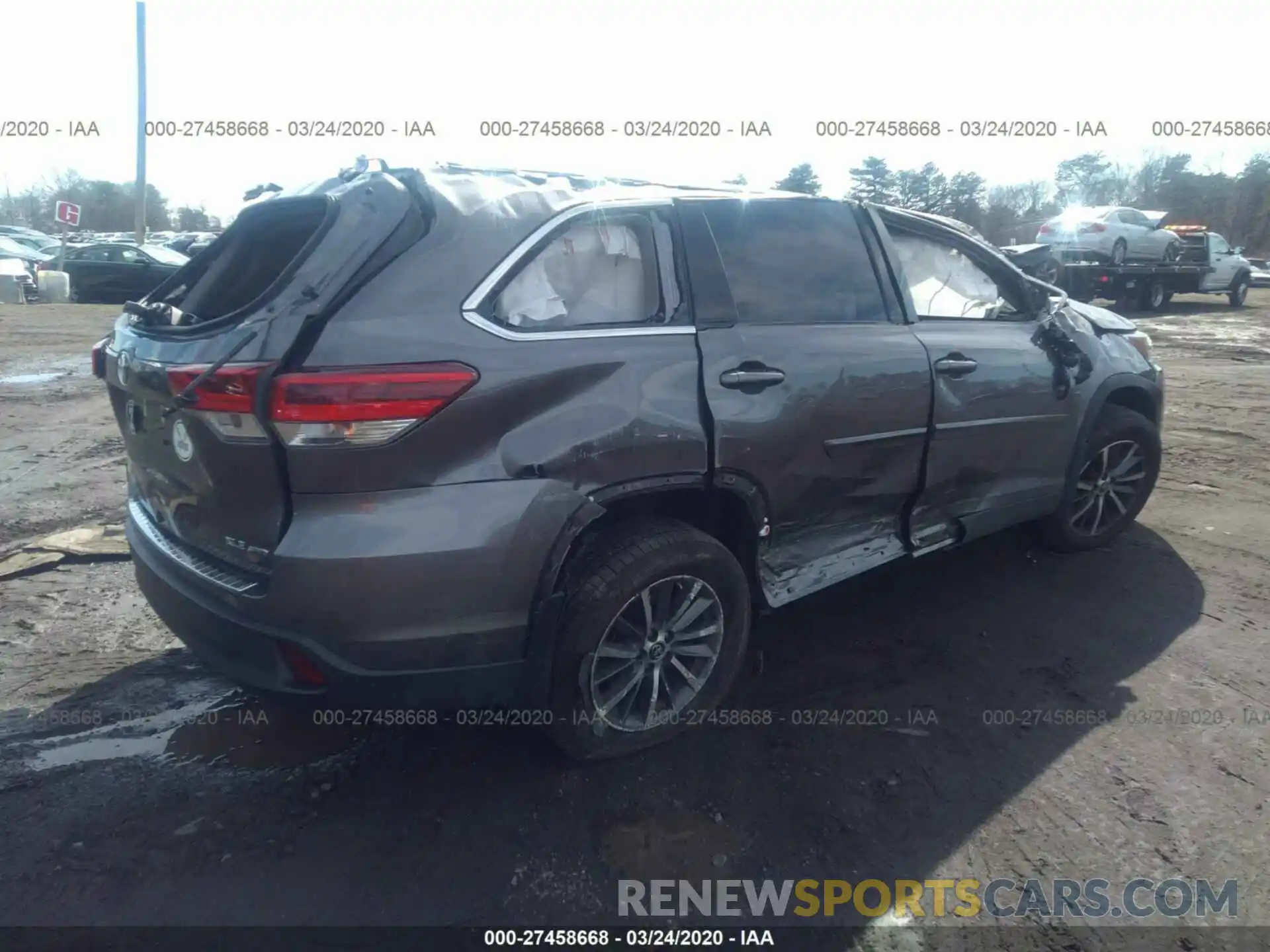 4 Фотография поврежденного автомобиля 5TDJZRFH4KS576976 TOYOTA HIGHLANDER 2019