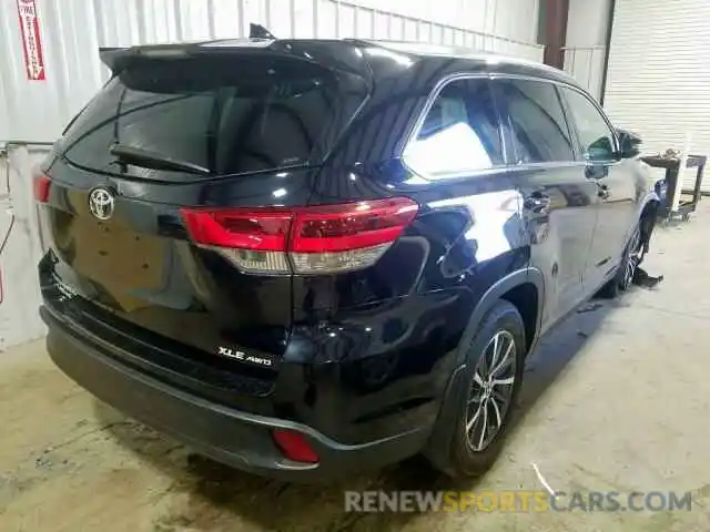 4 Photograph of a damaged car 5TDJZRFH4KS583667 TOYOTA HIGHLANDER 2019