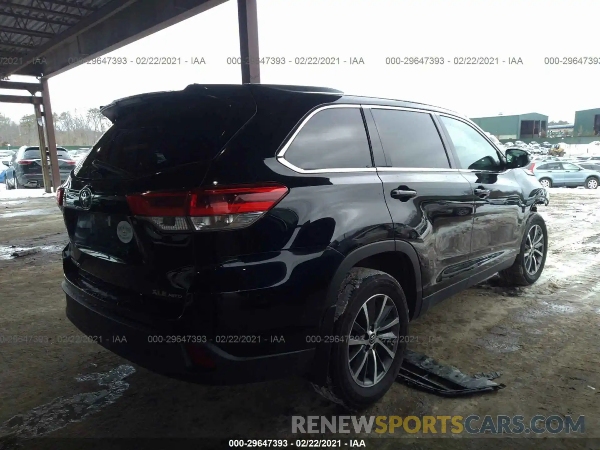 4 Фотография поврежденного автомобиля 5TDJZRFH4KS590795 TOYOTA HIGHLANDER 2019