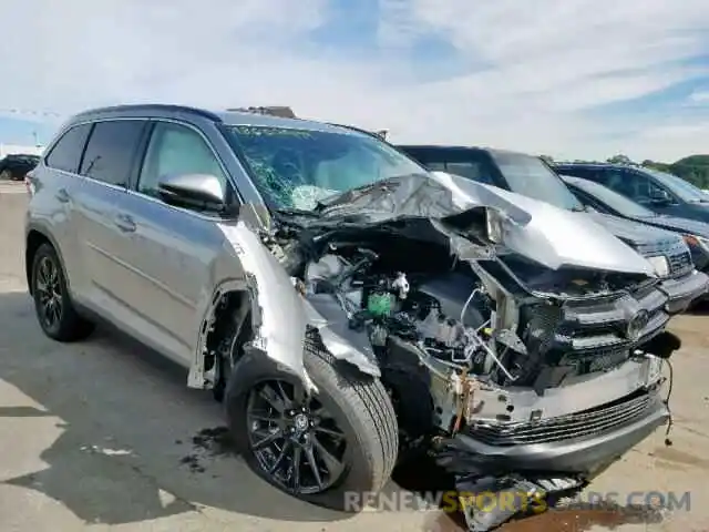 1 Photograph of a damaged car 5TDJZRFH4KS601004 TOYOTA HIGHLANDER 2019