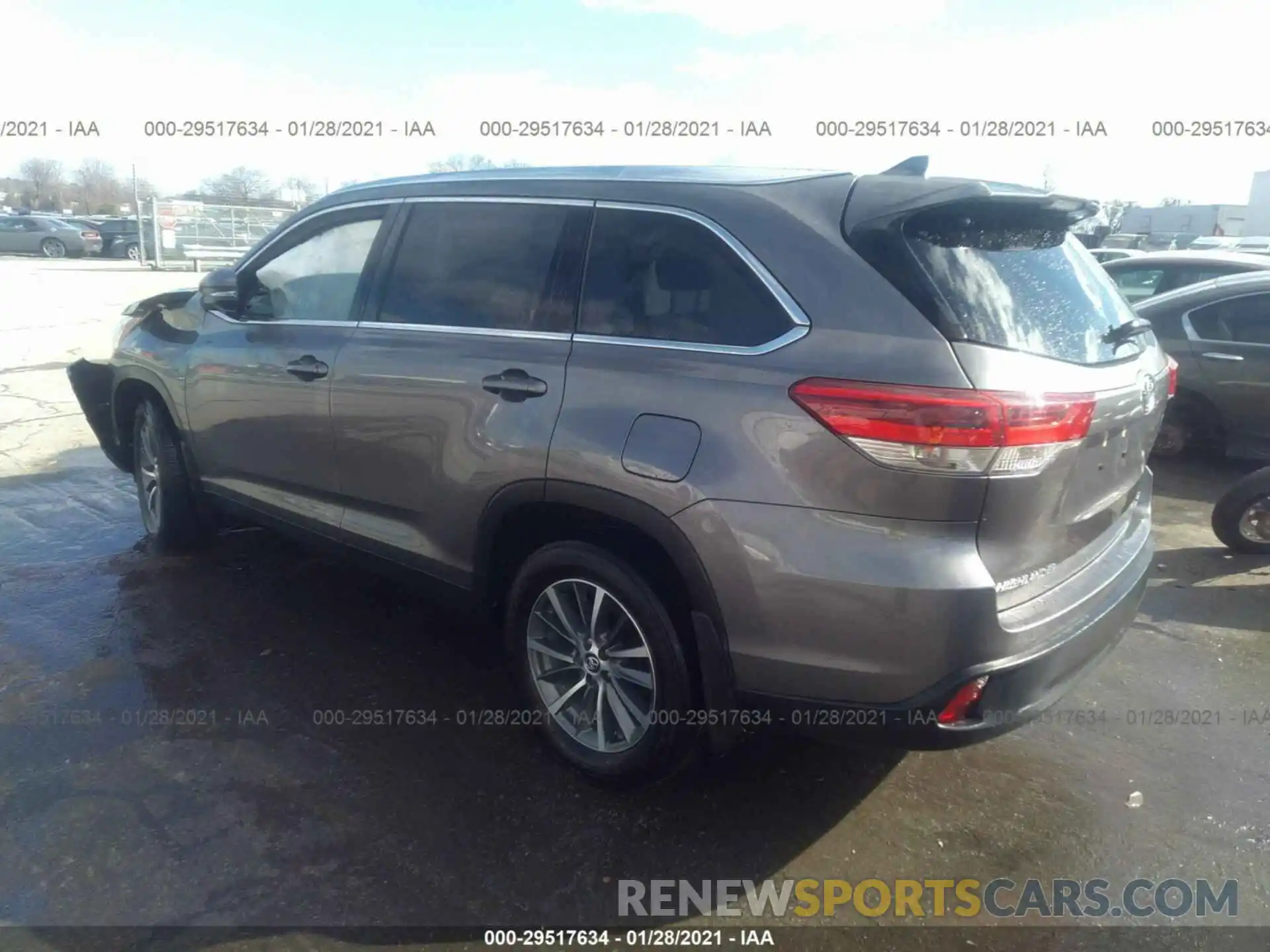 3 Фотография поврежденного автомобиля 5TDJZRFH4KS603819 TOYOTA HIGHLANDER 2019