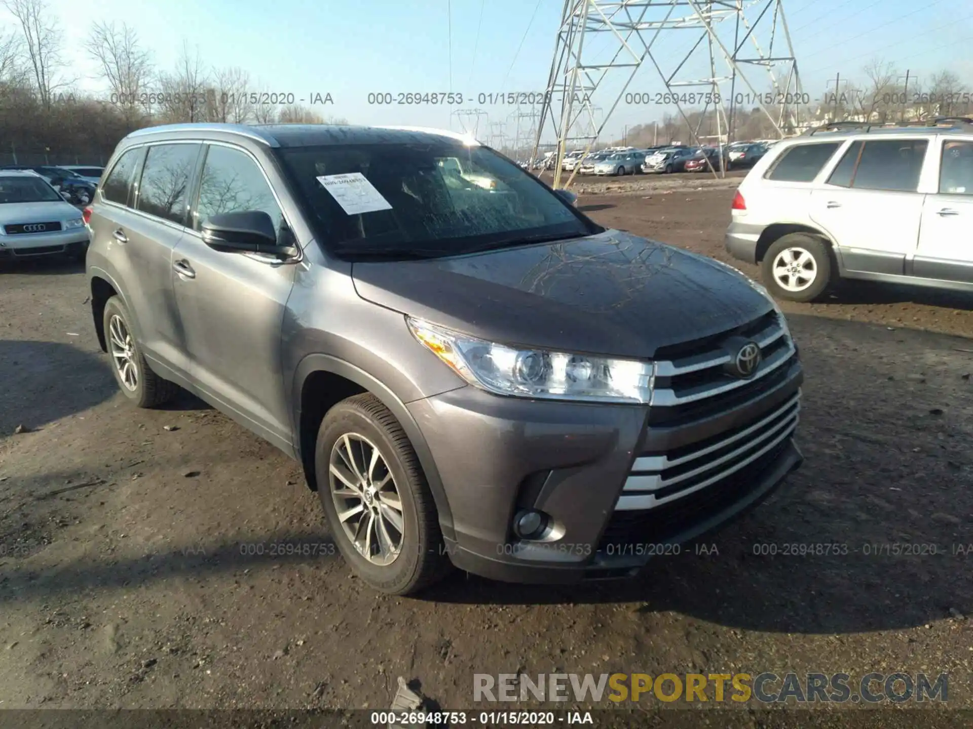 1 Фотография поврежденного автомобиля 5TDJZRFH4KS609717 TOYOTA HIGHLANDER 2019