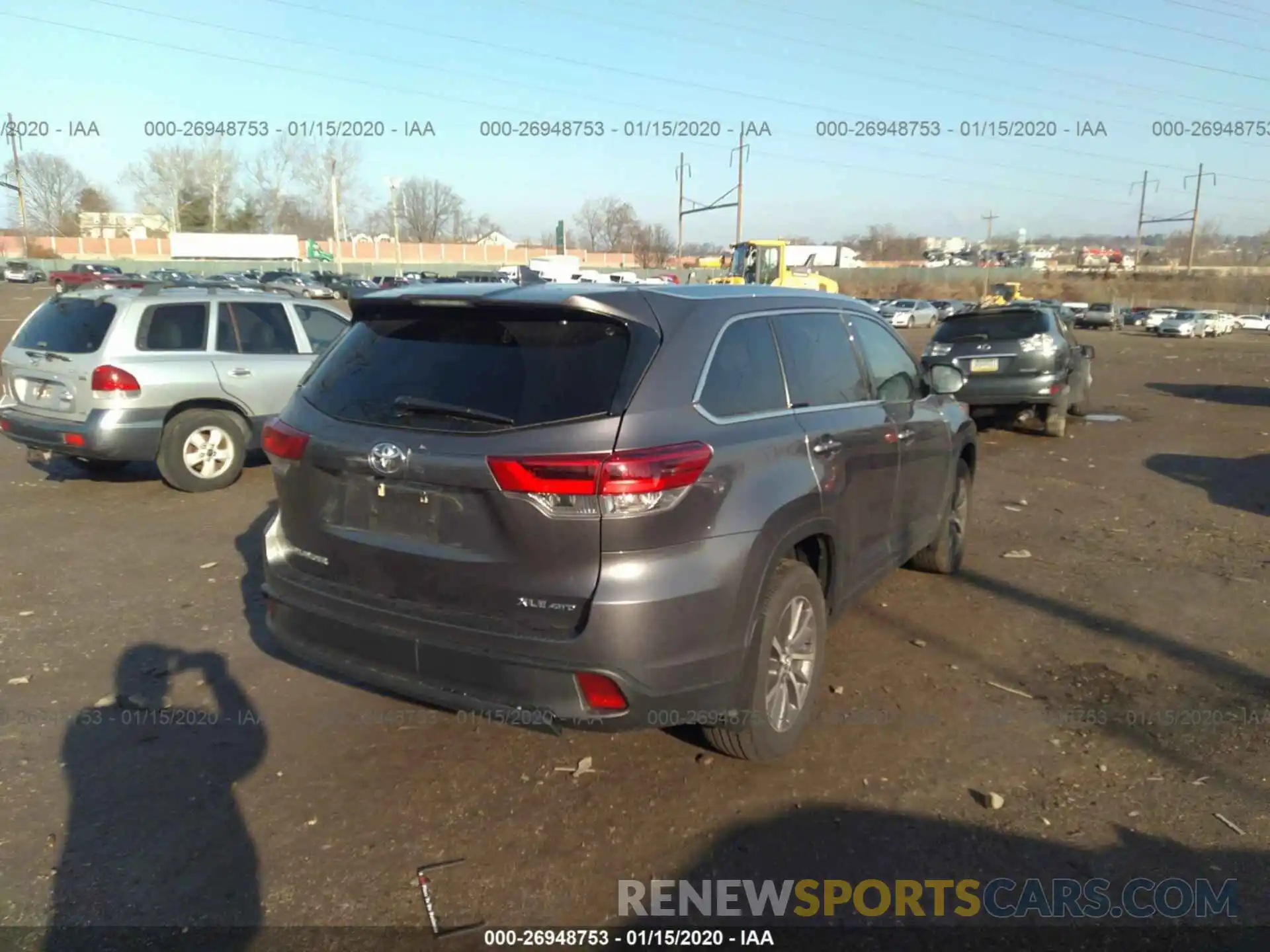 4 Фотография поврежденного автомобиля 5TDJZRFH4KS609717 TOYOTA HIGHLANDER 2019