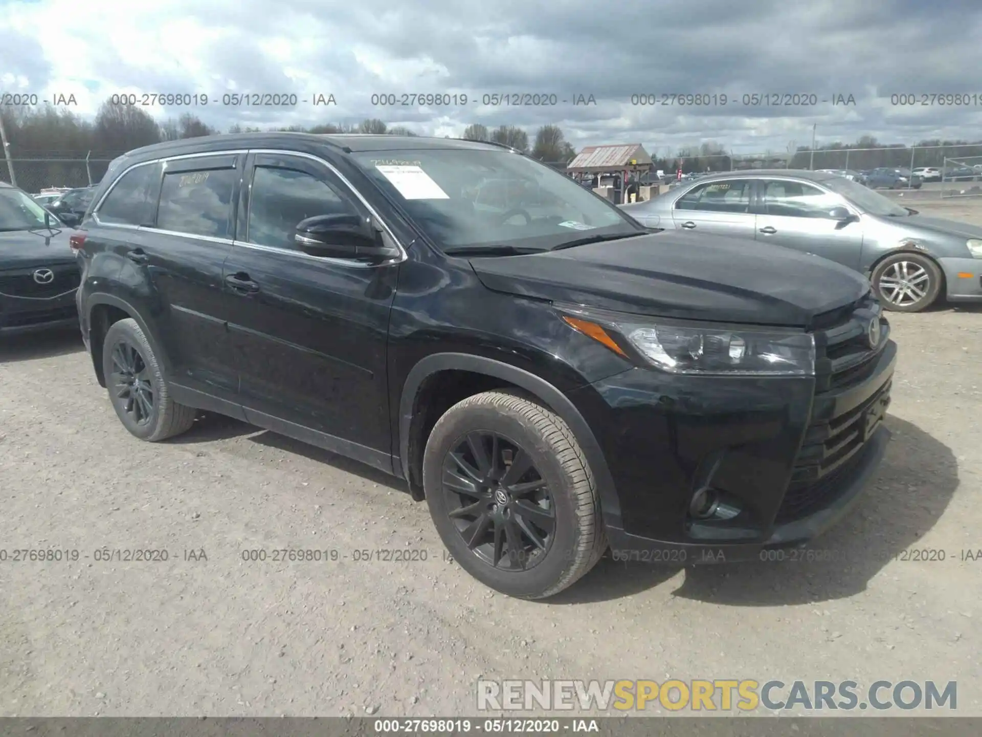 1 Photograph of a damaged car 5TDJZRFH4KS620278 TOYOTA HIGHLANDER 2019