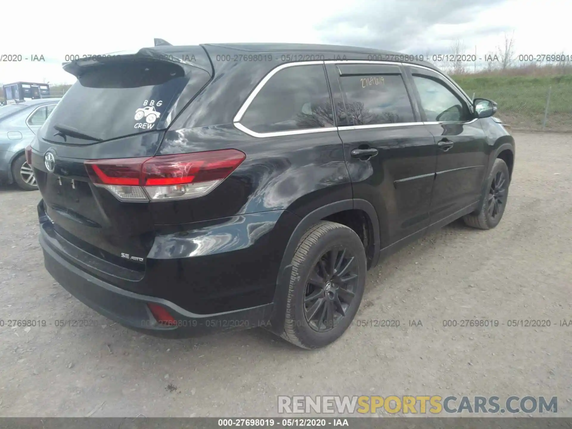 4 Фотография поврежденного автомобиля 5TDJZRFH4KS620278 TOYOTA HIGHLANDER 2019