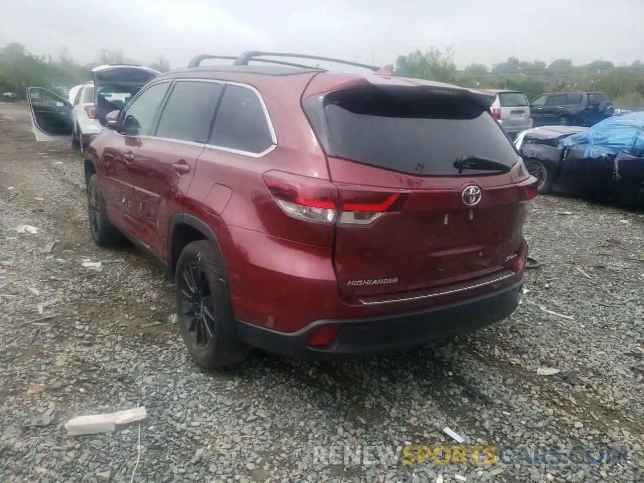 3 Фотография поврежденного автомобиля 5TDJZRFH4KS626825 TOYOTA HIGHLANDER 2019