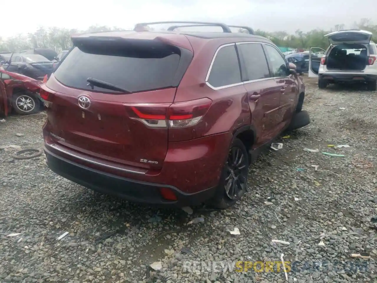 4 Фотография поврежденного автомобиля 5TDJZRFH4KS626825 TOYOTA HIGHLANDER 2019