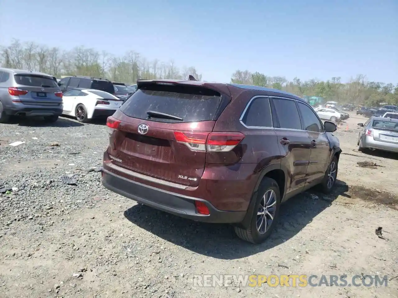 4 Фотография поврежденного автомобиля 5TDJZRFH4KS701006 TOYOTA HIGHLANDER 2019