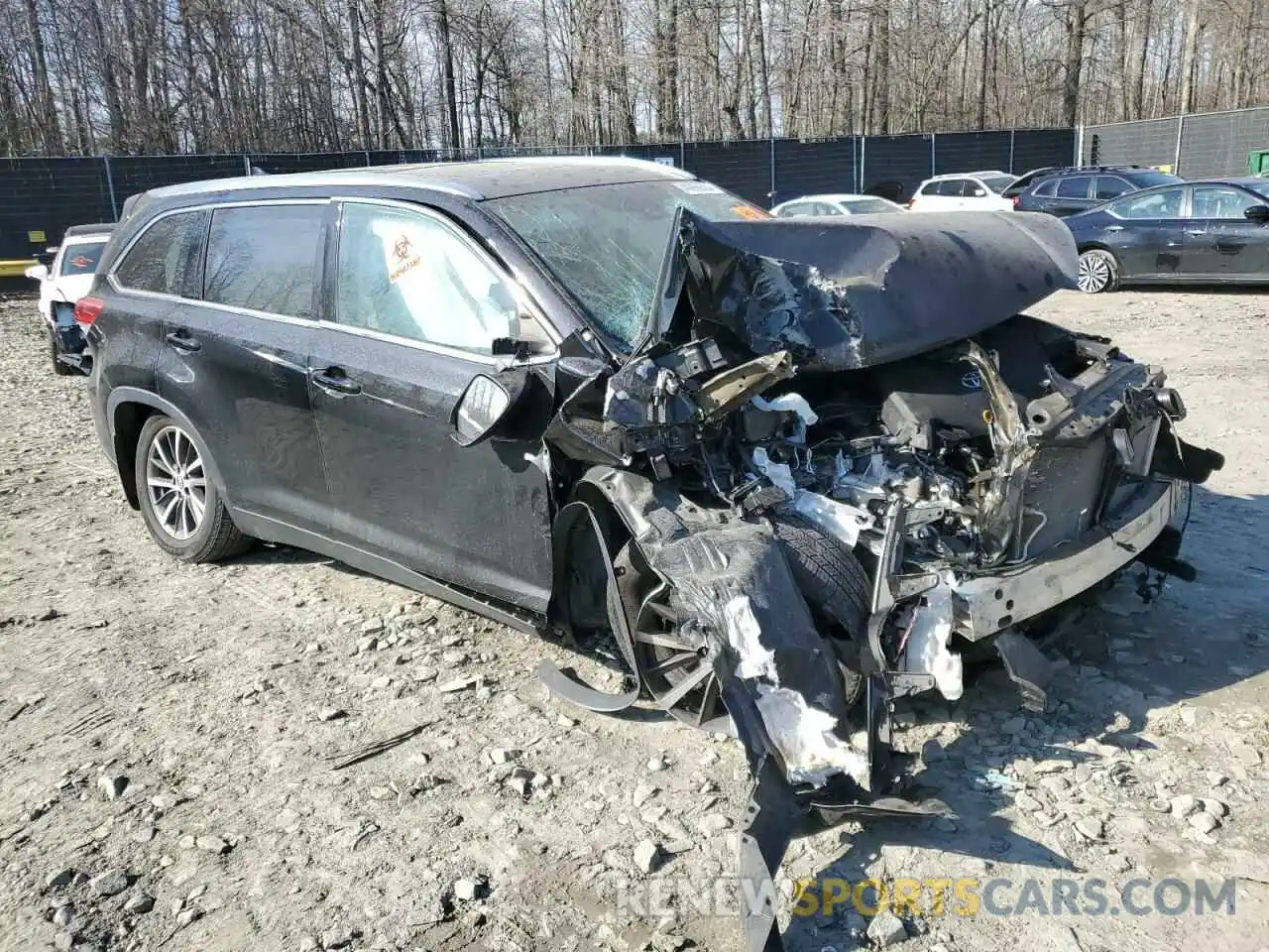 4 Фотография поврежденного автомобиля 5TDJZRFH4KS702186 TOYOTA HIGHLANDER 2019