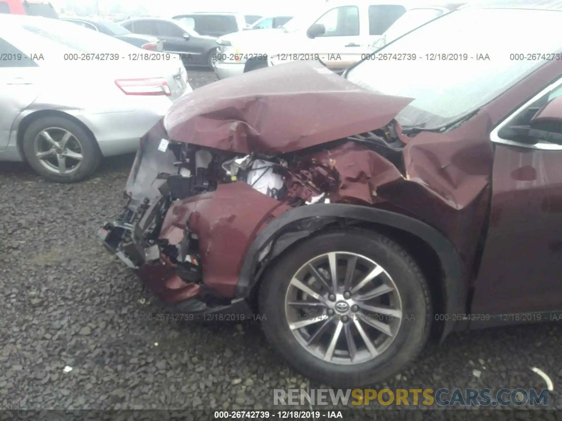 6 Photograph of a damaged car 5TDJZRFH4KS715908 TOYOTA HIGHLANDER 2019