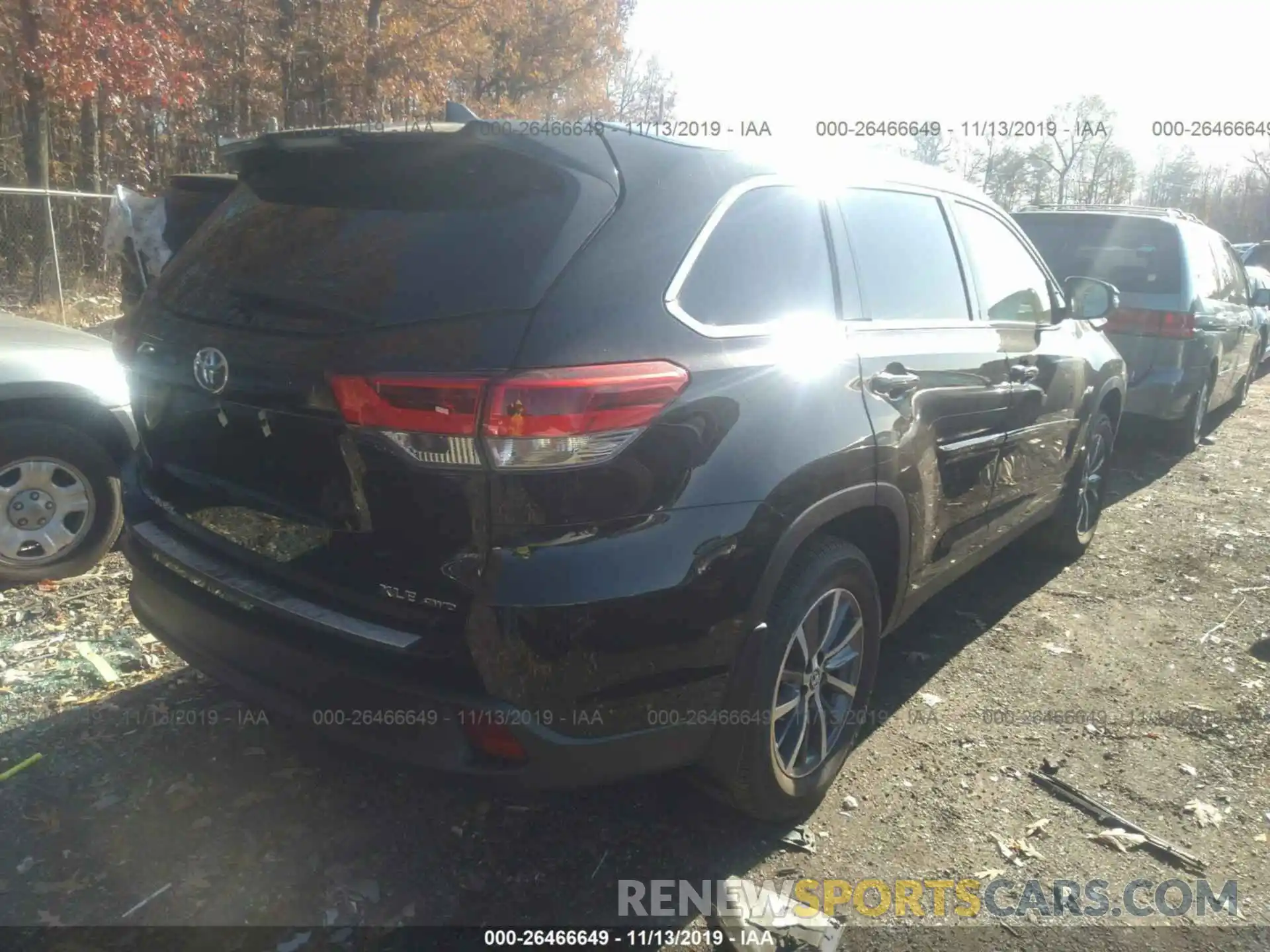 4 Фотография поврежденного автомобиля 5TDJZRFH4KS717299 TOYOTA HIGHLANDER 2019