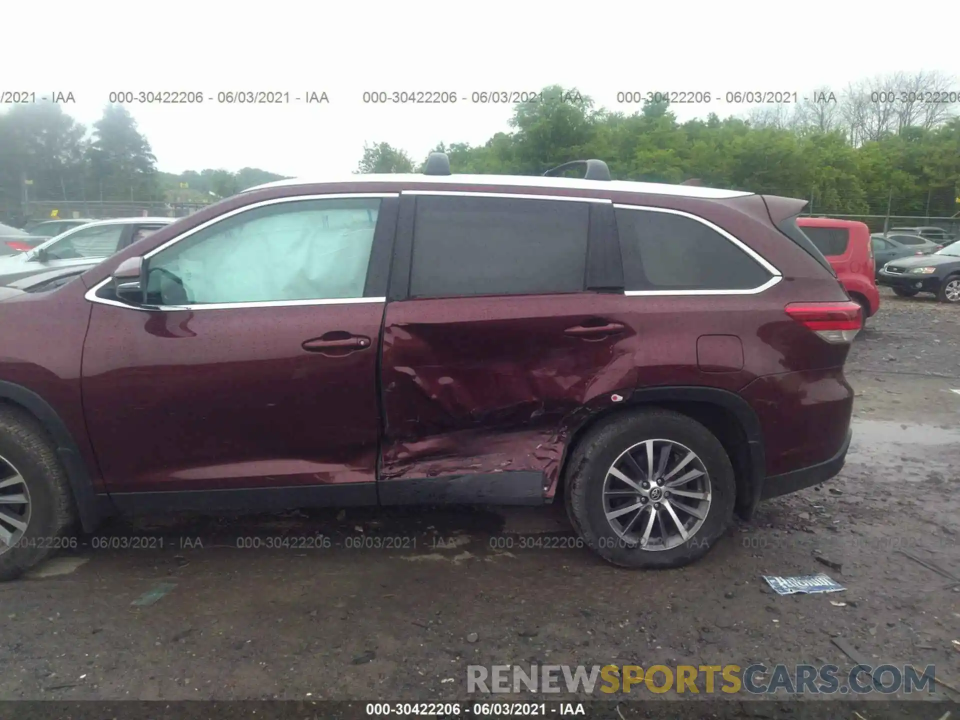 6 Photograph of a damaged car 5TDJZRFH4KS937025 TOYOTA HIGHLANDER 2019