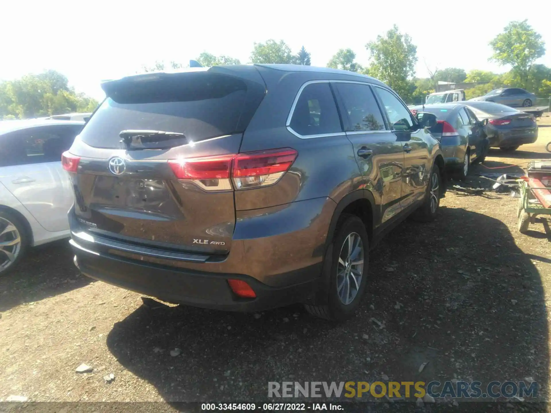 4 Фотография поврежденного автомобиля 5TDJZRFH4KS939566 TOYOTA HIGHLANDER 2019