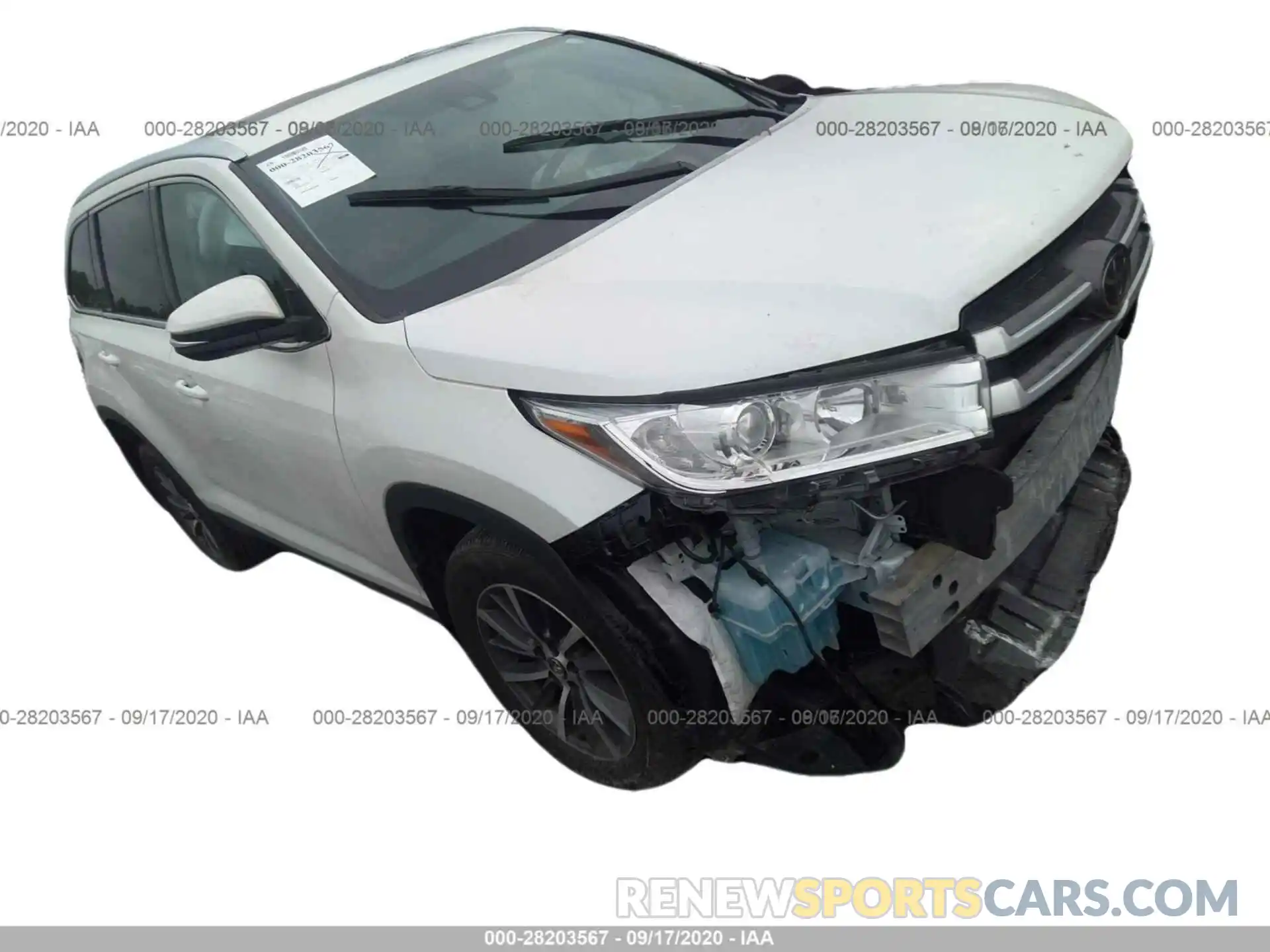 1 Фотография поврежденного автомобиля 5TDJZRFH4KS958733 TOYOTA HIGHLANDER 2019