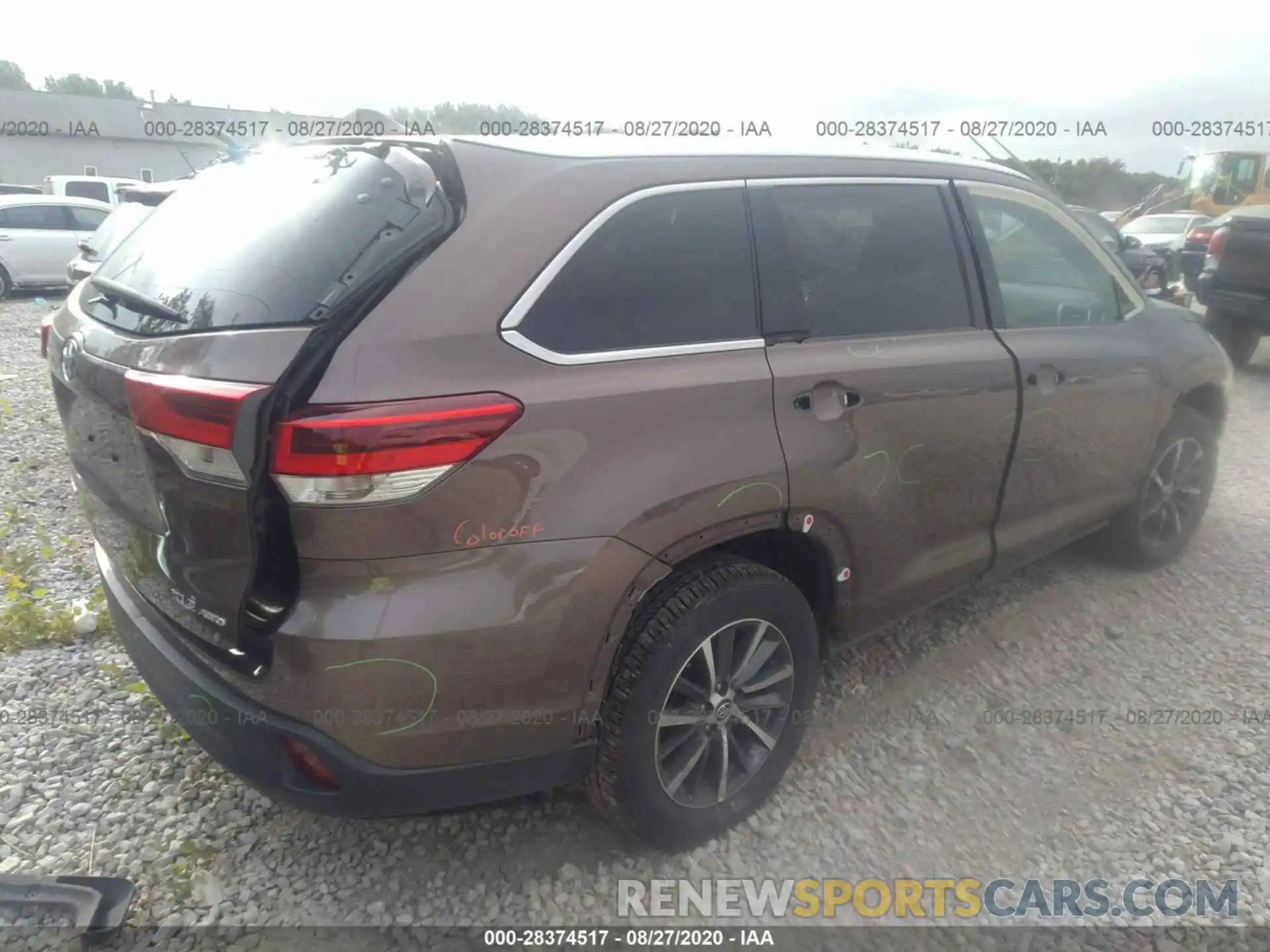 4 Фотография поврежденного автомобиля 5TDJZRFH4KS988055 TOYOTA HIGHLANDER 2019