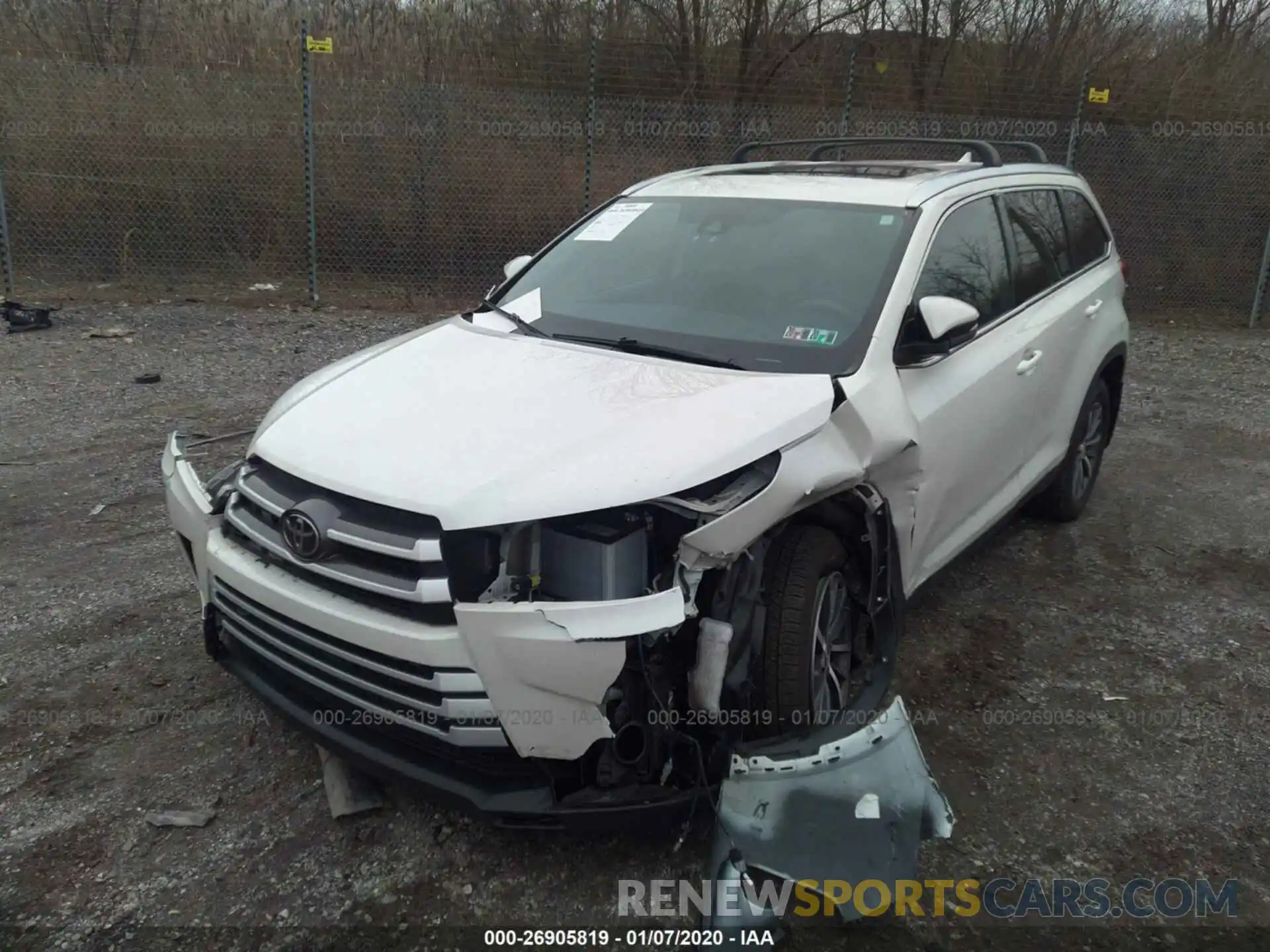 2 Фотография поврежденного автомобиля 5TDJZRFH5KS572192 TOYOTA HIGHLANDER 2019