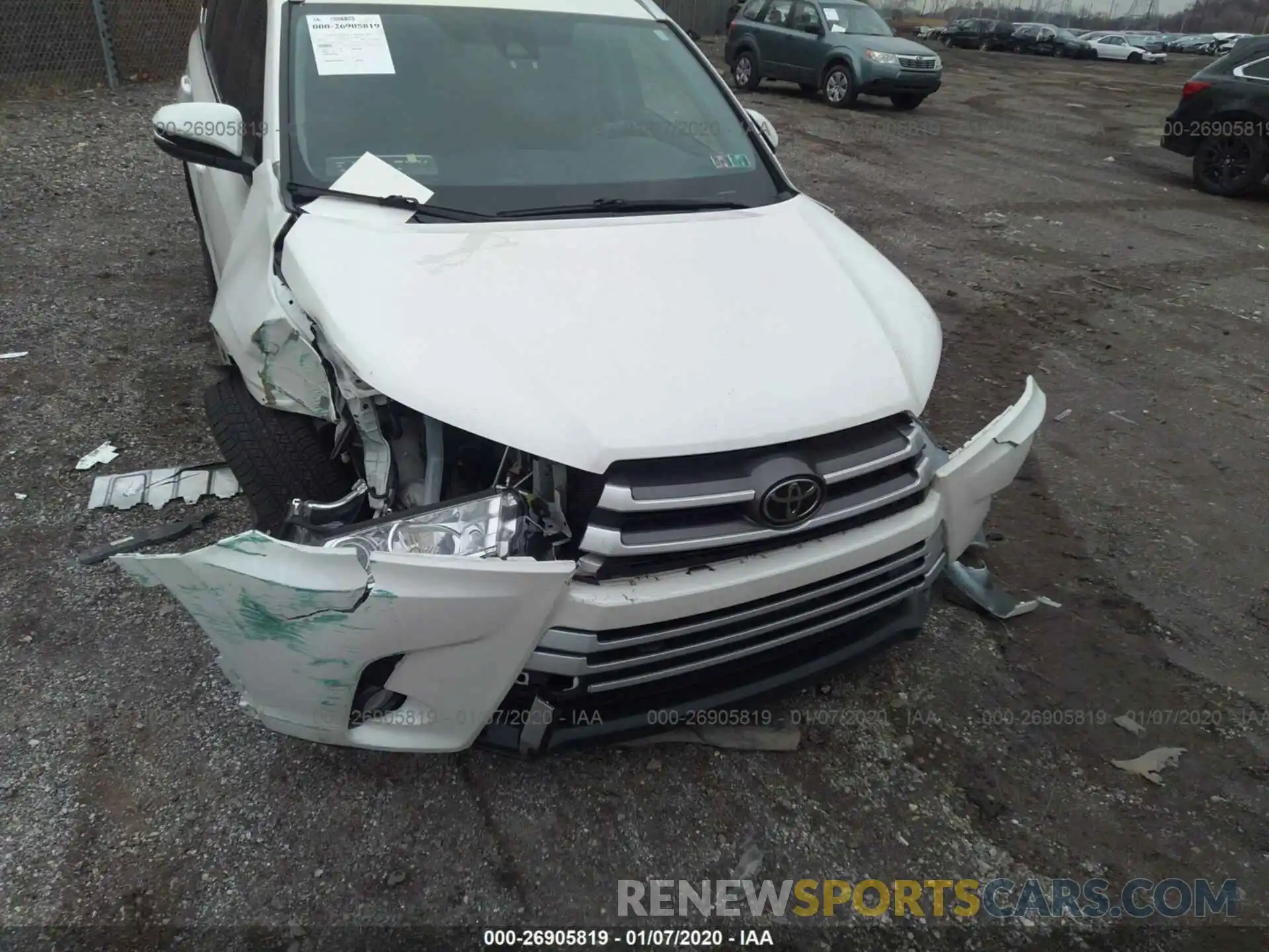 6 Photograph of a damaged car 5TDJZRFH5KS572192 TOYOTA HIGHLANDER 2019