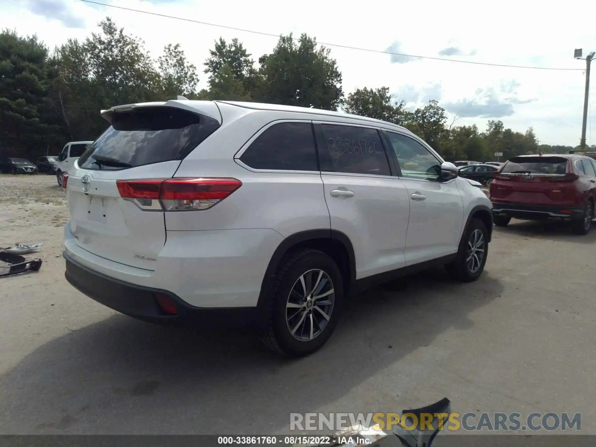 4 Фотография поврежденного автомобиля 5TDJZRFH5KS574069 TOYOTA HIGHLANDER 2019