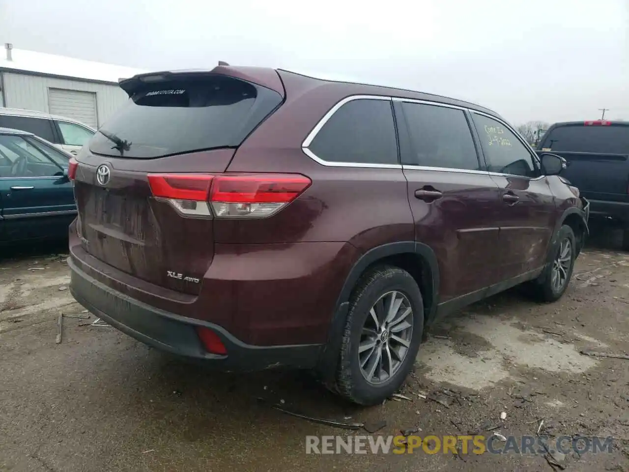 4 Фотография поврежденного автомобиля 5TDJZRFH5KS741904 TOYOTA HIGHLANDER 2019