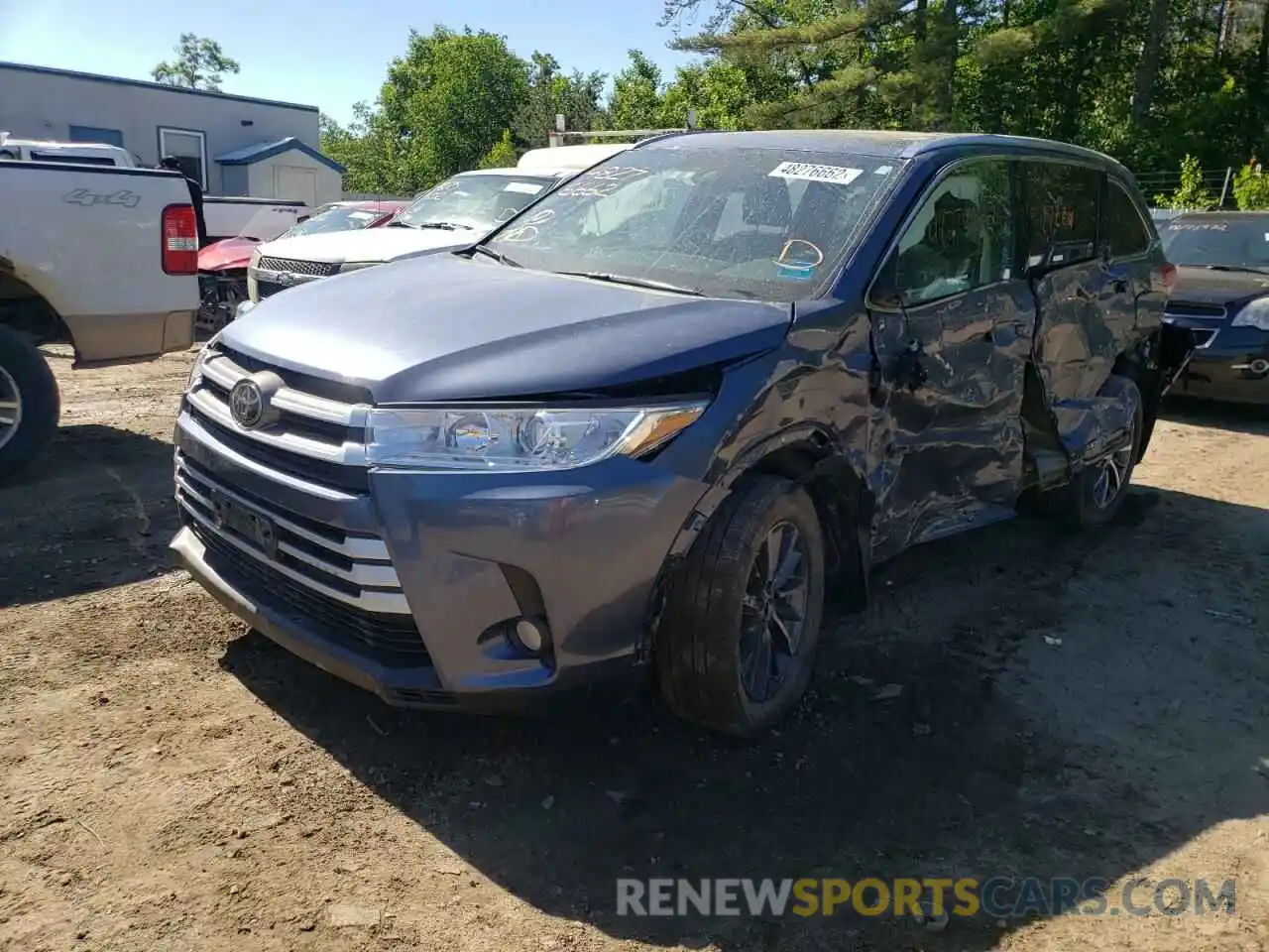 2 Фотография поврежденного автомобиля 5TDJZRFH5KS745368 TOYOTA HIGHLANDER 2019