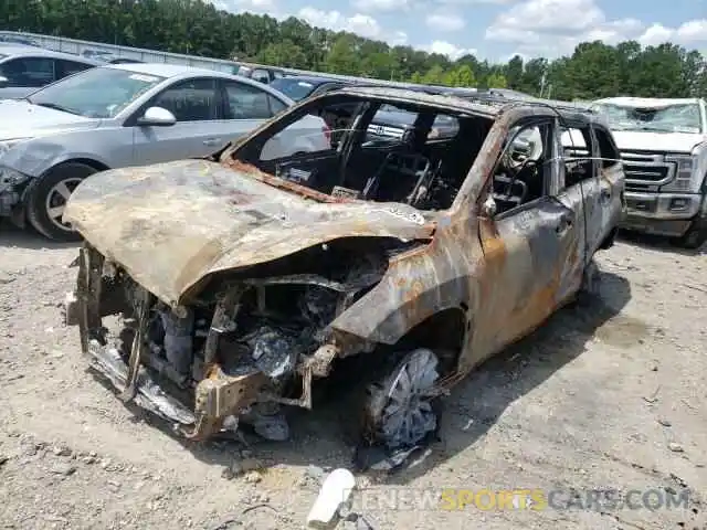 2 Photograph of a damaged car 5TDJZRFH5KS952486 TOYOTA HIGHLANDER 2019